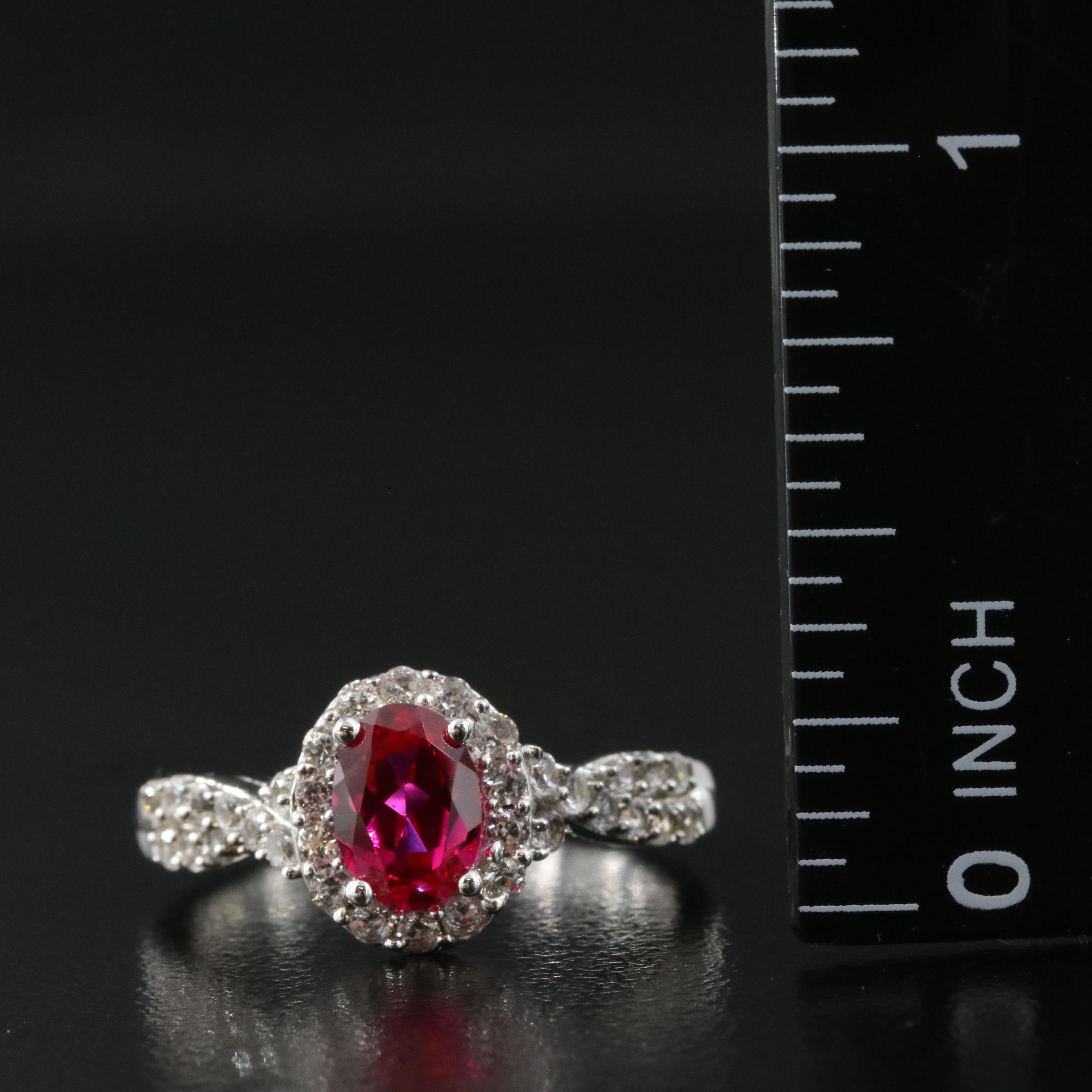 Sterling Ruby and Sapphire Ring