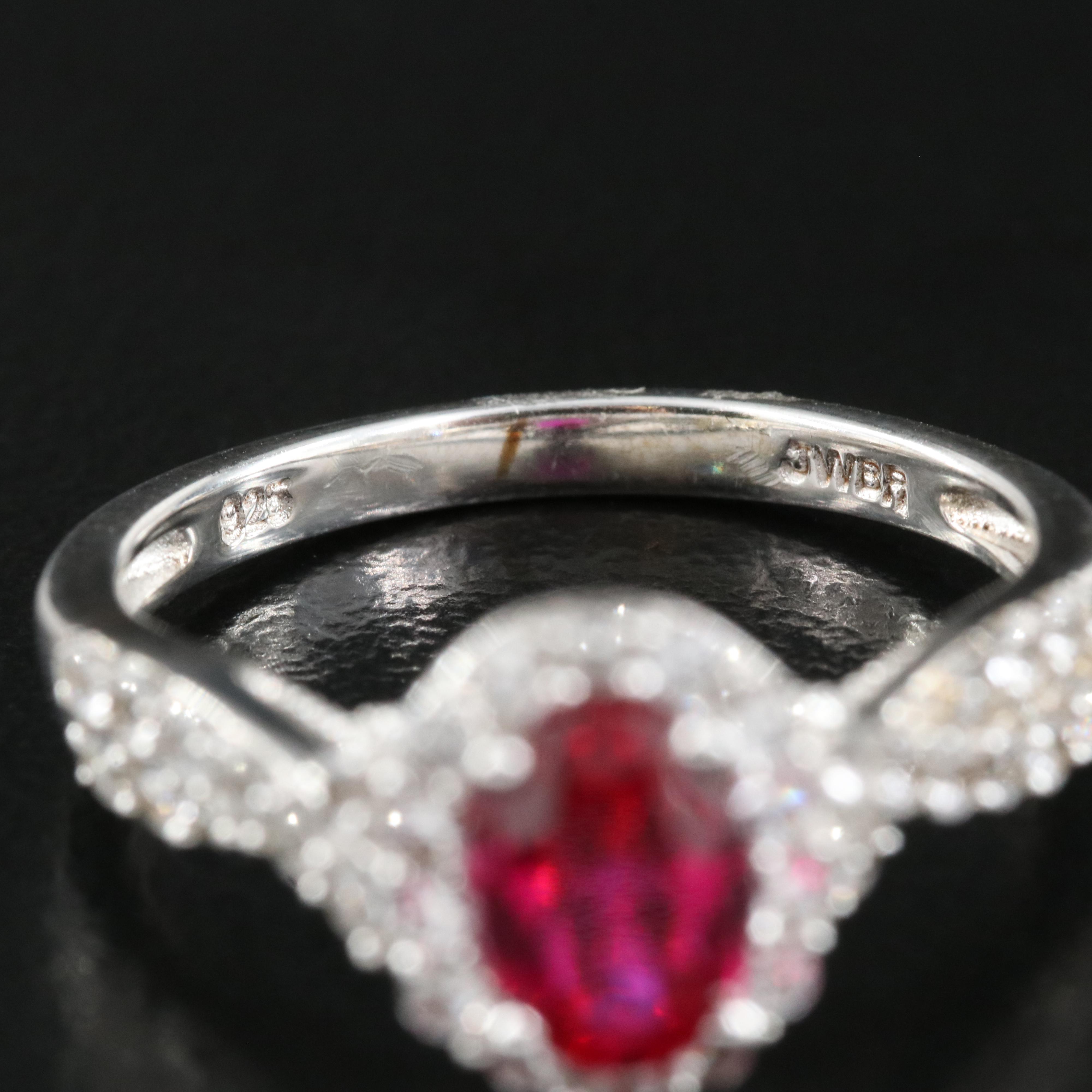 Sterling Ruby and Sapphire Ring