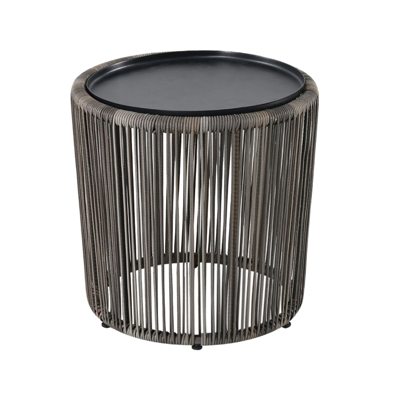 Opalhouse Latigo Steel and Resin Wicker Side Table With Tray EBTH