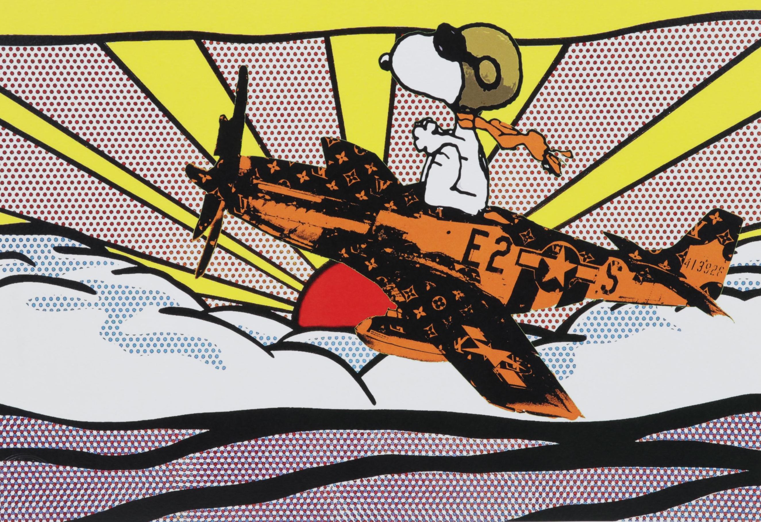 Death NYC Digital Pop Art Print "Snoopy as the Red Baron / Louis Vuitton," 2022