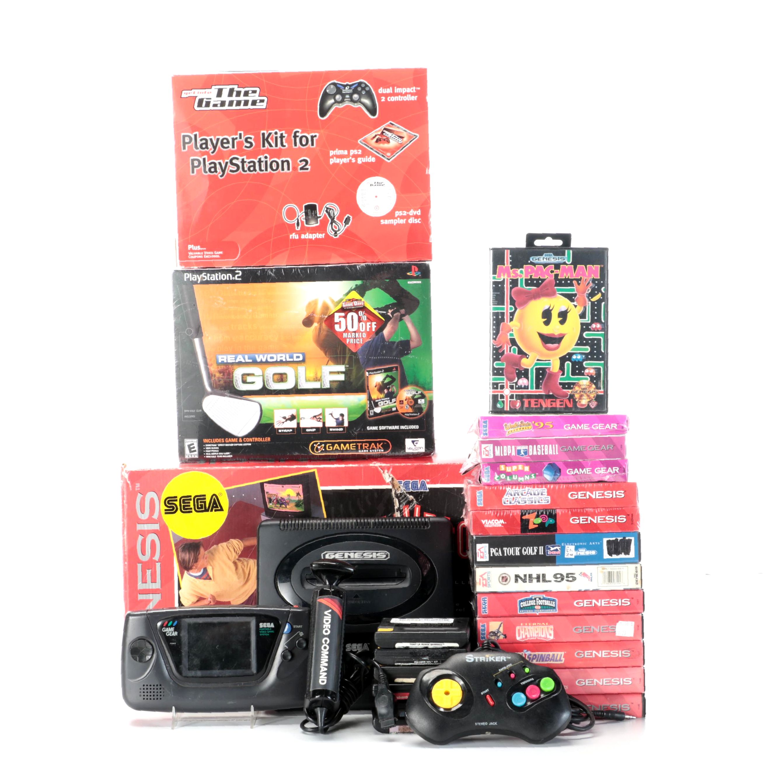 Sega Genesis System Console, Portable Console, Playstation 2 Golf, and More