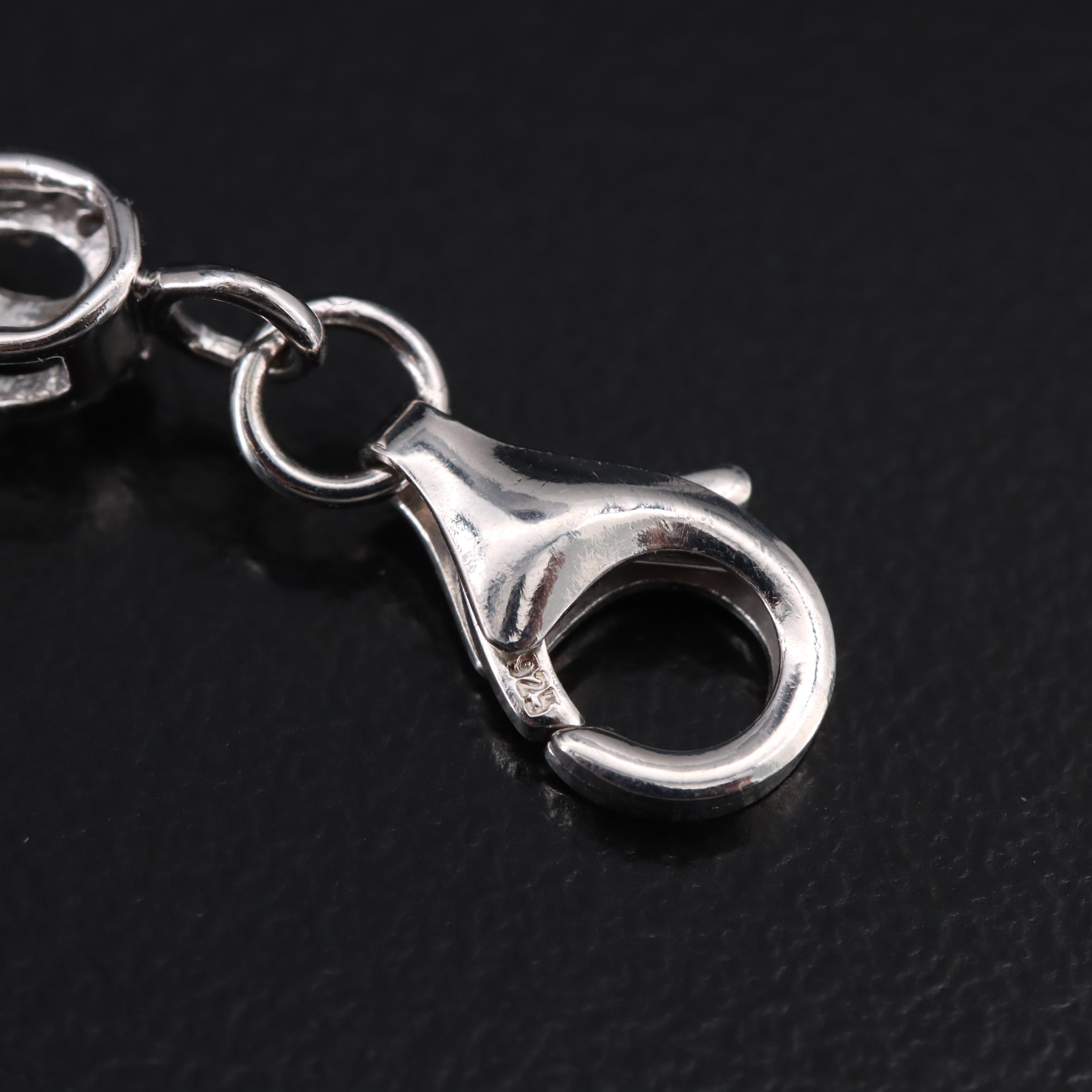 Sterling Swiss Blue Topaz and Sapphire Bracelet