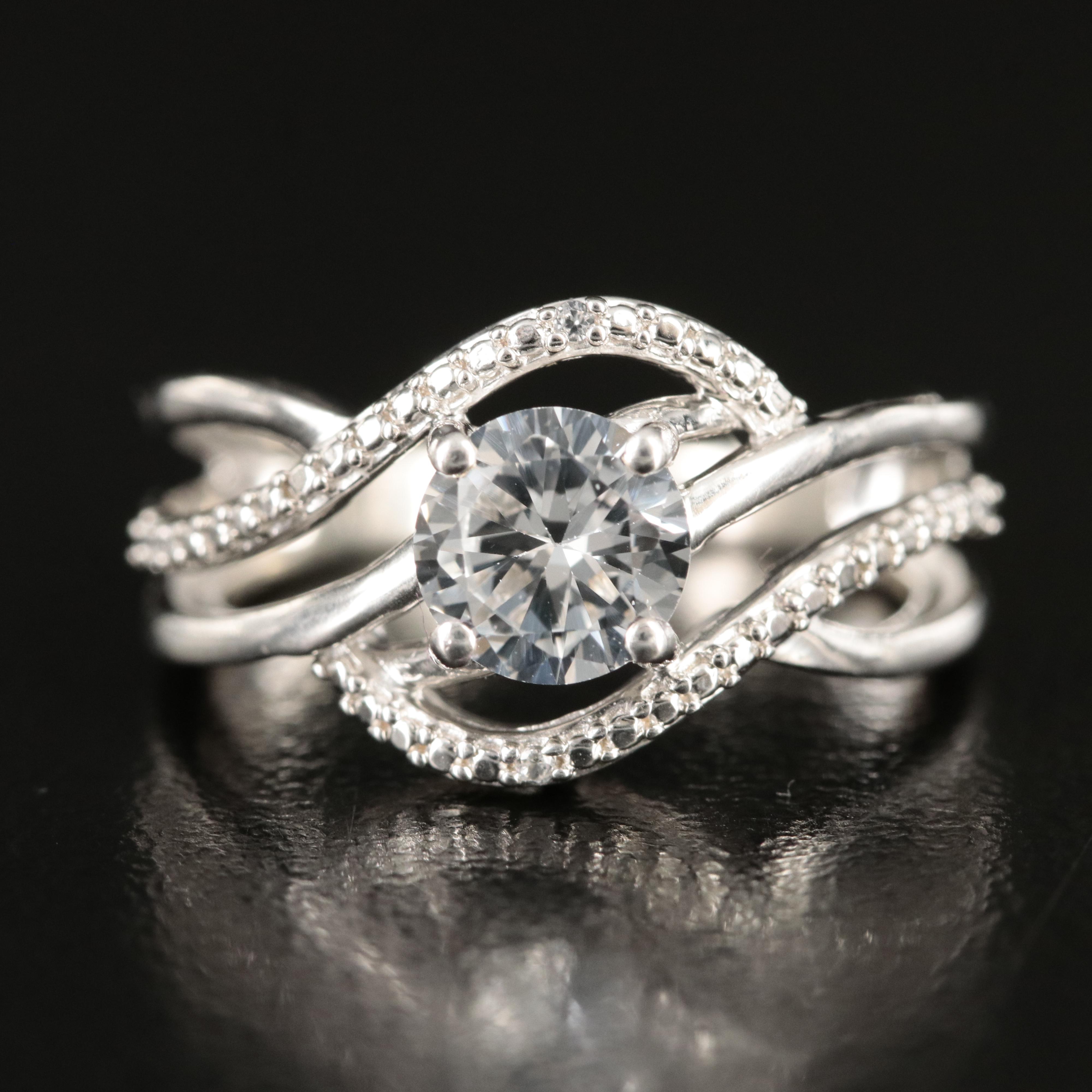 Sterling White Sapphire Ring