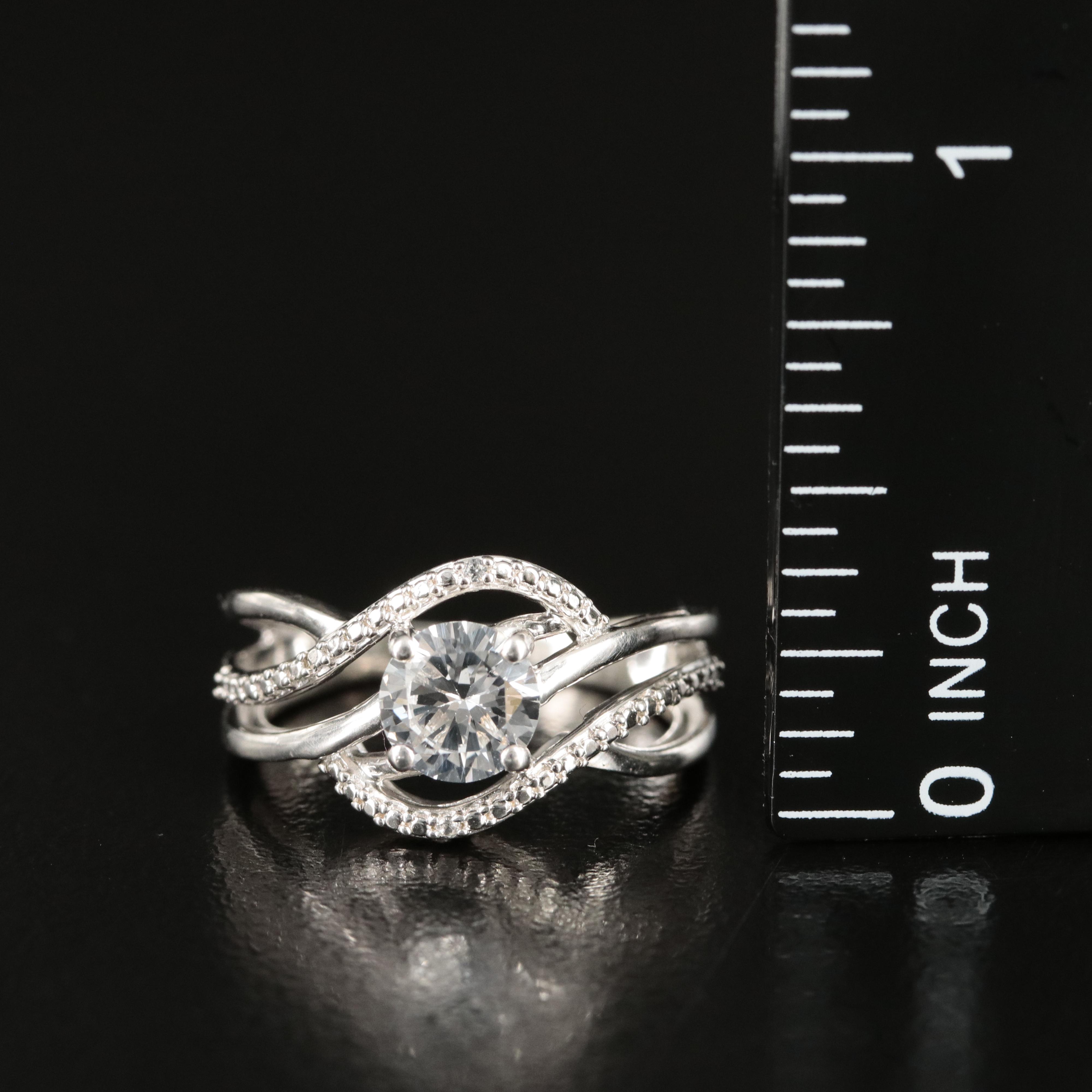 Sterling White Sapphire Ring