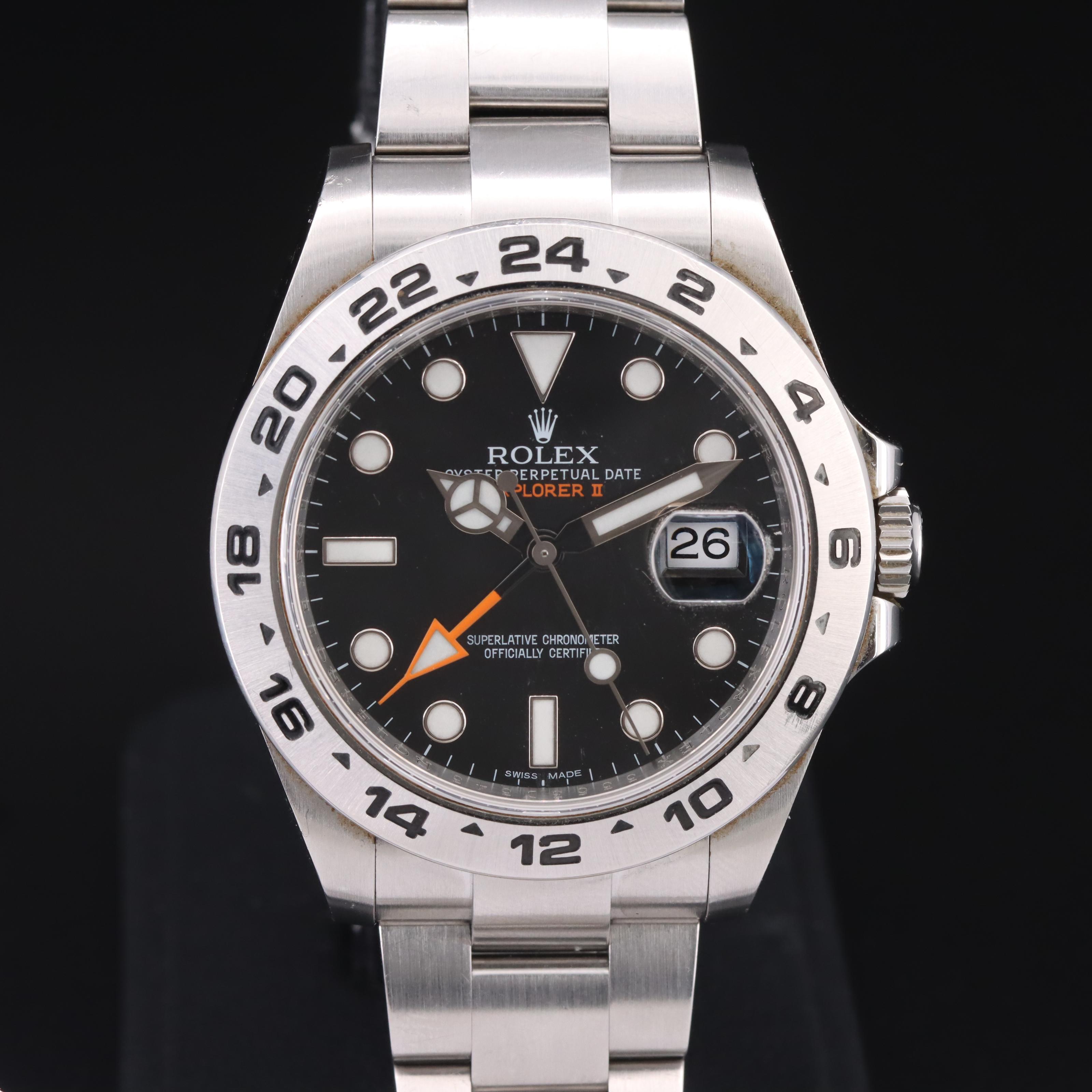 2015 Rolex Explorer II Stainless Steel Automatic Watch