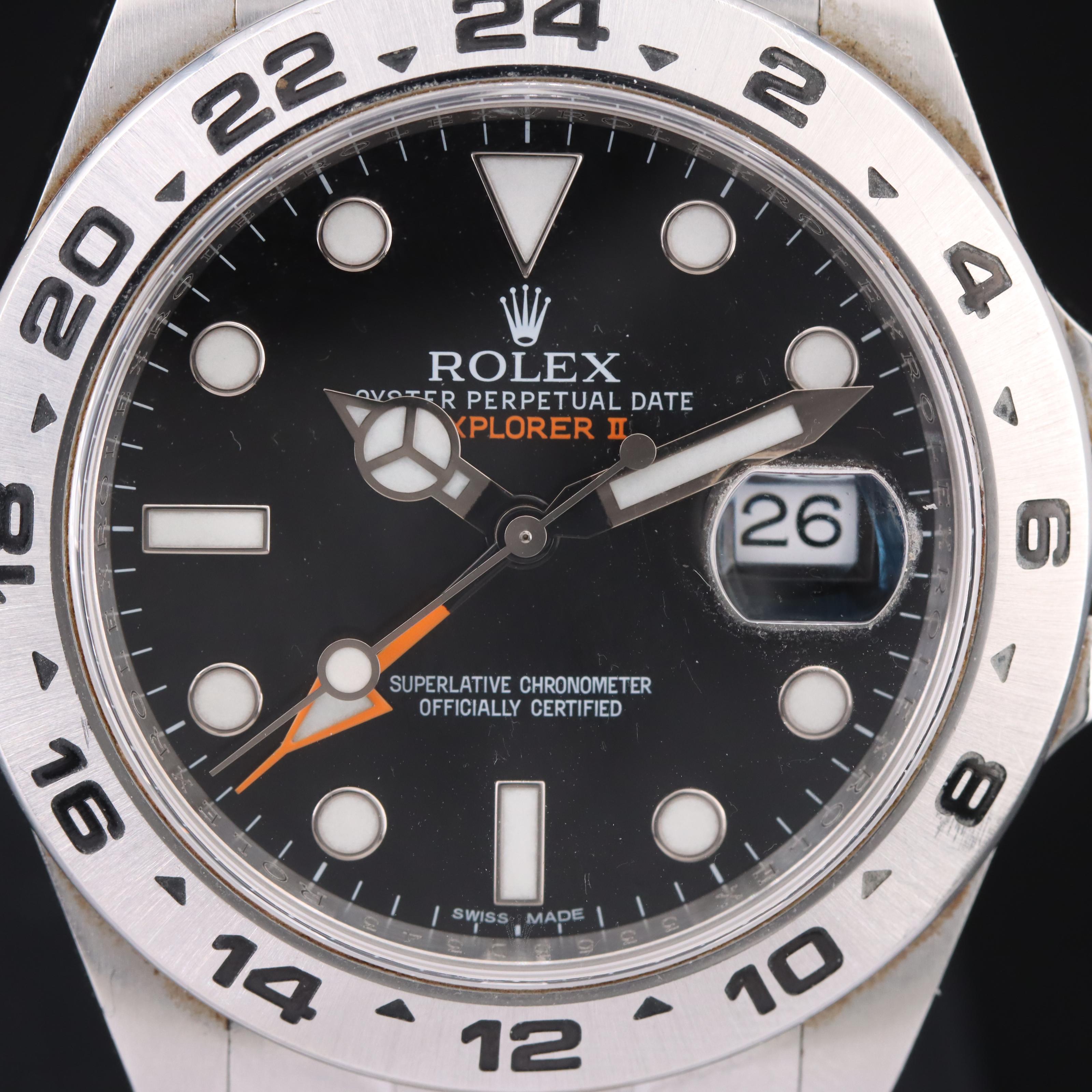 2015 Rolex Explorer II Stainless Steel Automatic Watch