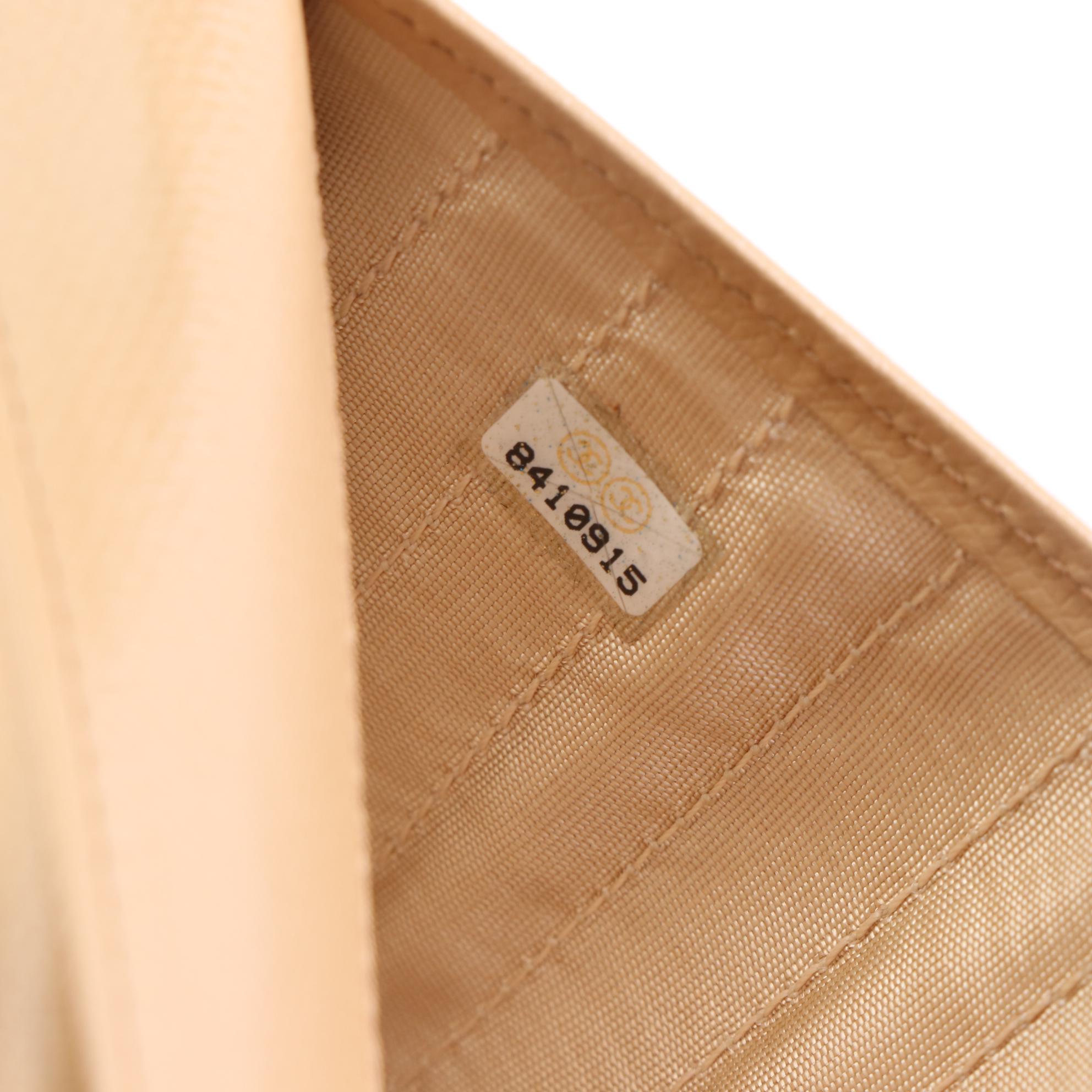 Chanel Long Wallet in Calfskin Leather with Enameled CC Logo