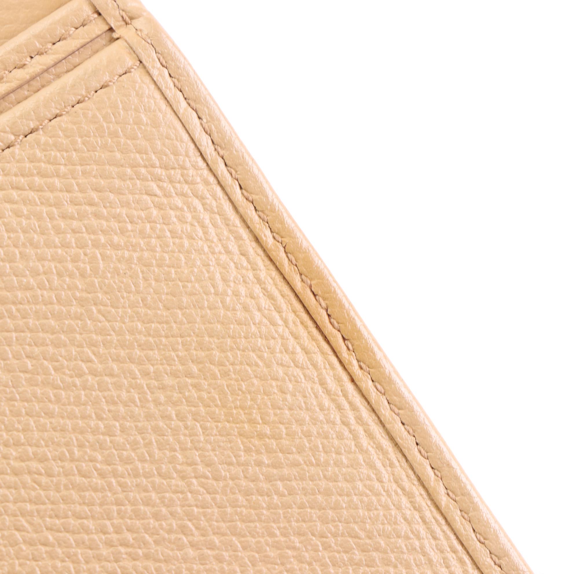 Chanel Long Wallet in Calfskin Leather with Enameled CC Logo