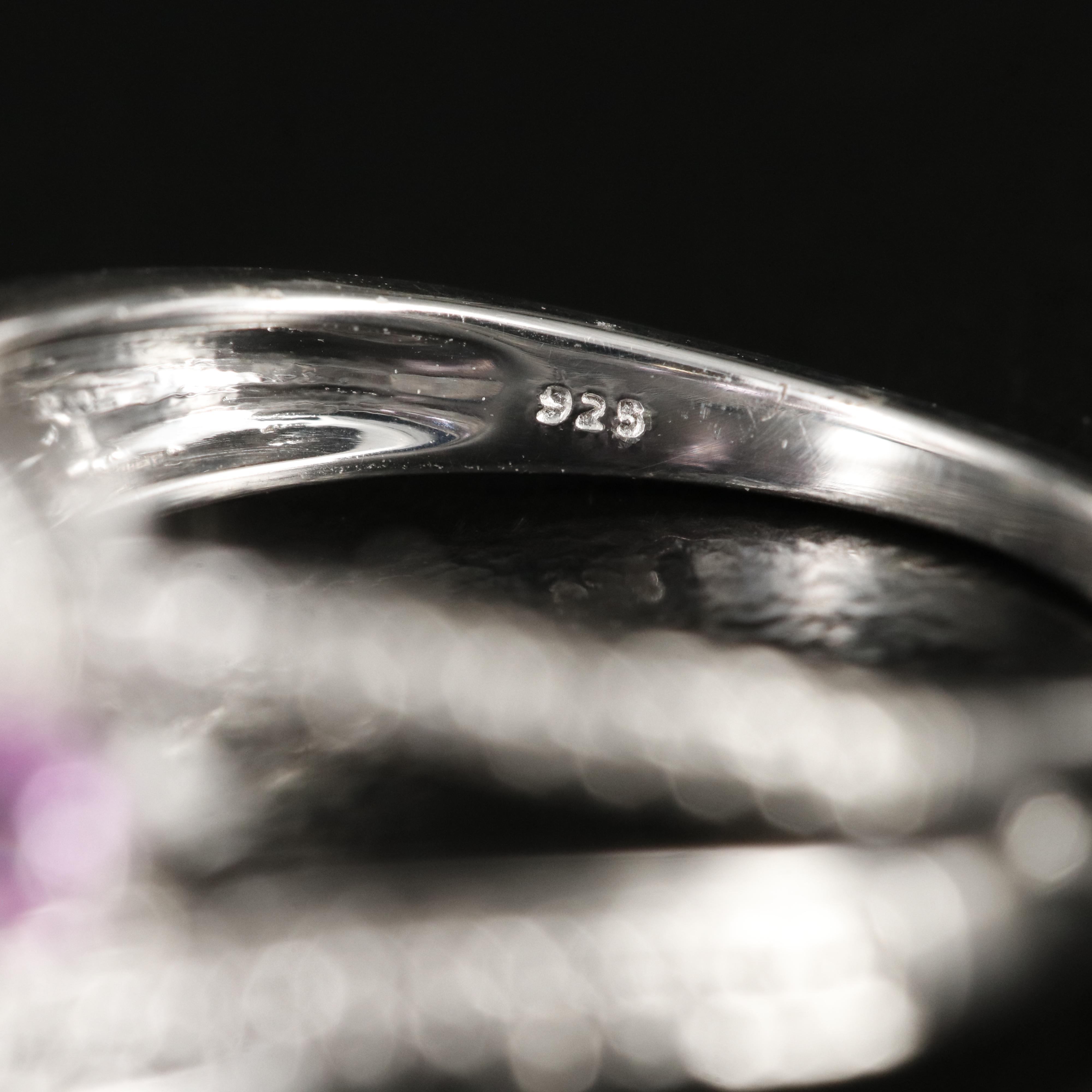 Sterling Sapphire and White Sapphire Ring