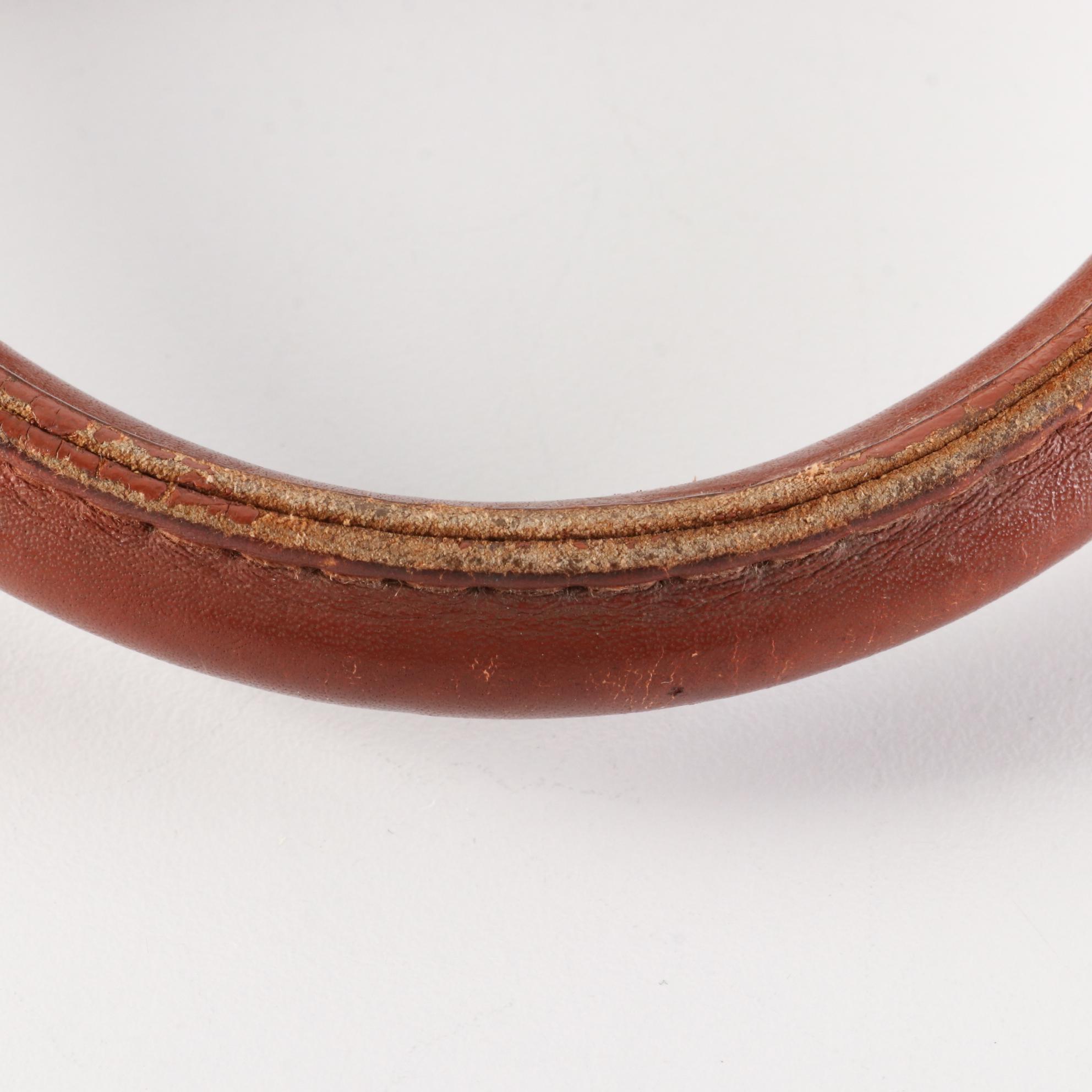 MCM Visetos Cognac Leather Handbag