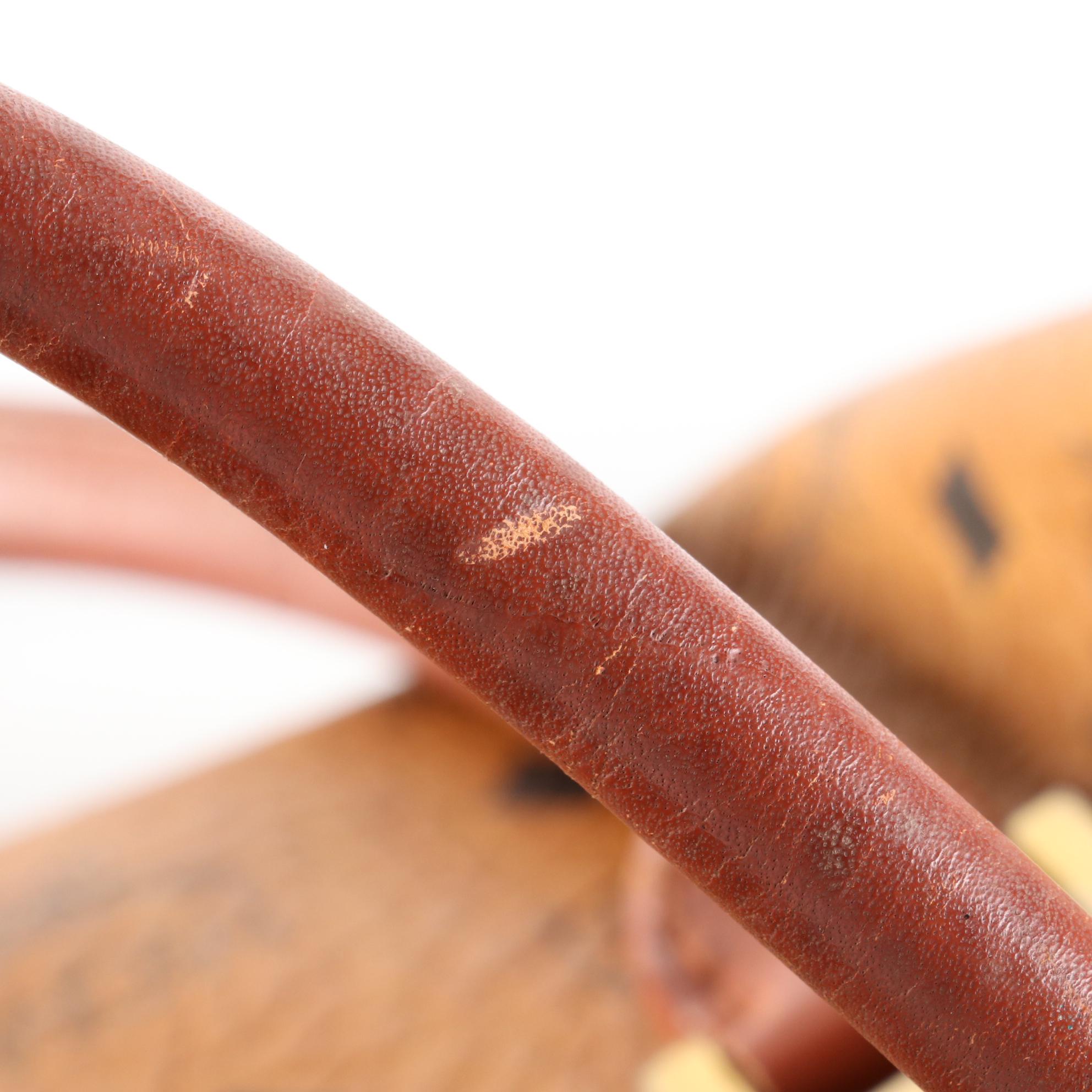 MCM Visetos Cognac Leather Handbag