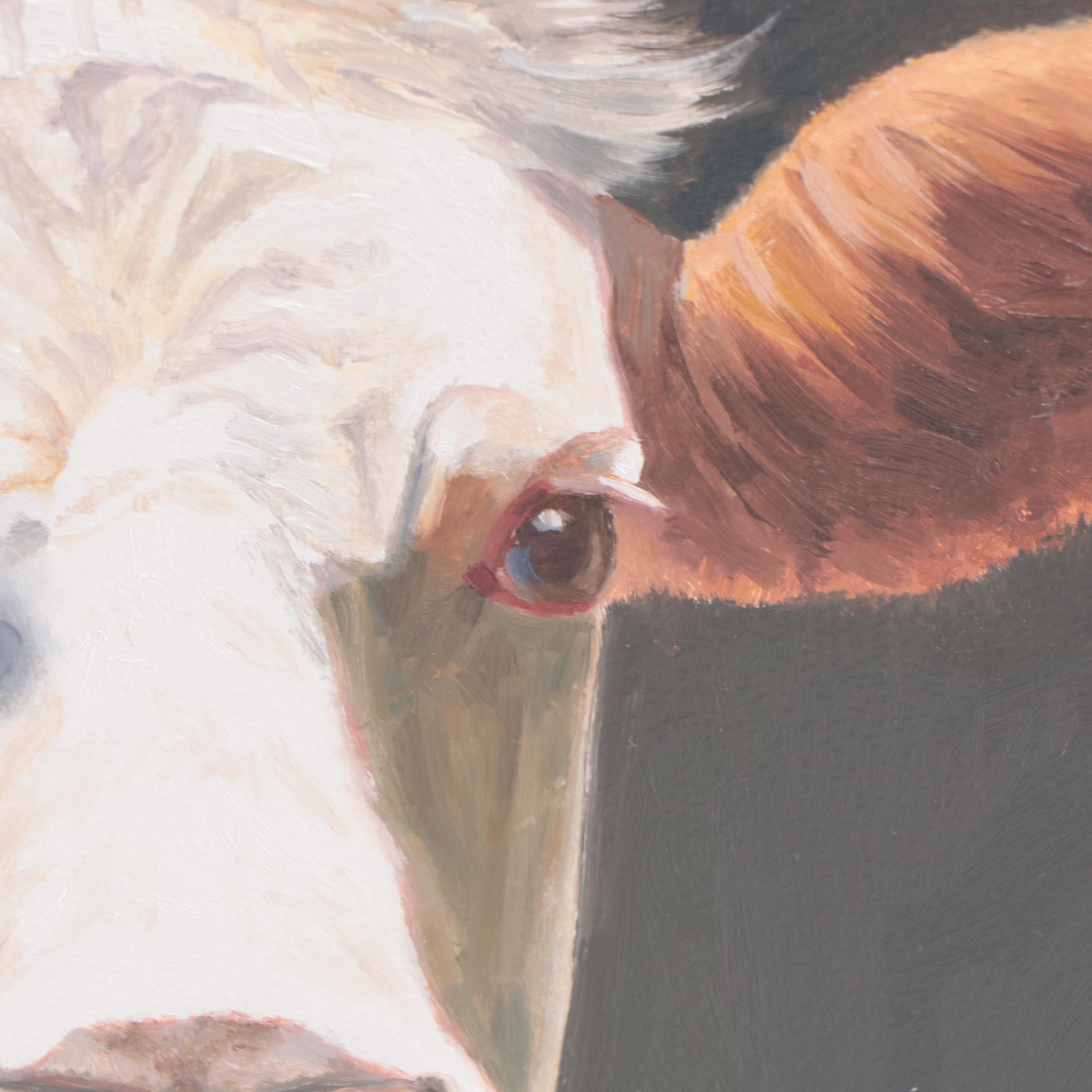 Peter Lentini Oil Painting "Appraisingly," 21st Century