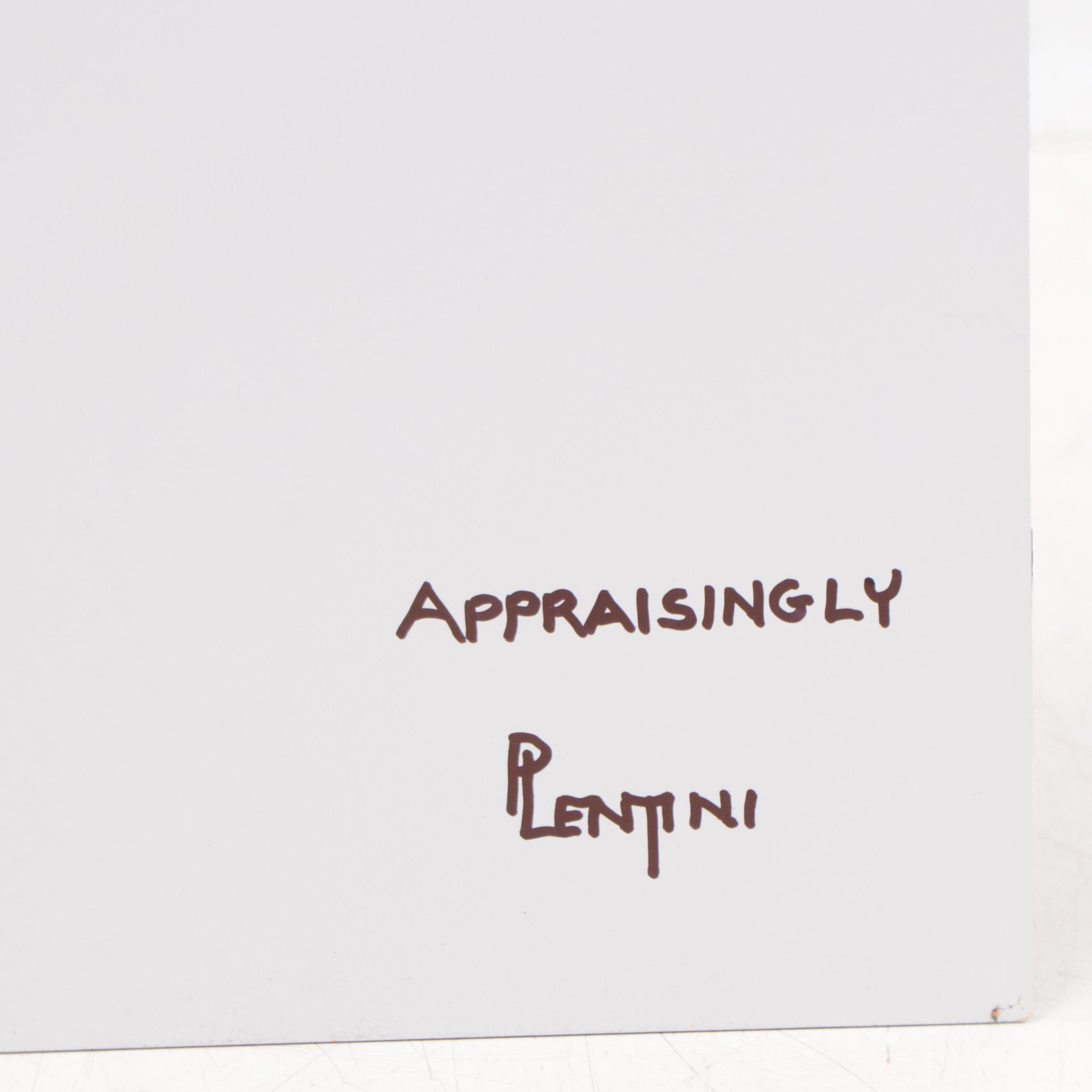 Peter Lentini Oil Painting "Appraisingly," 21st Century