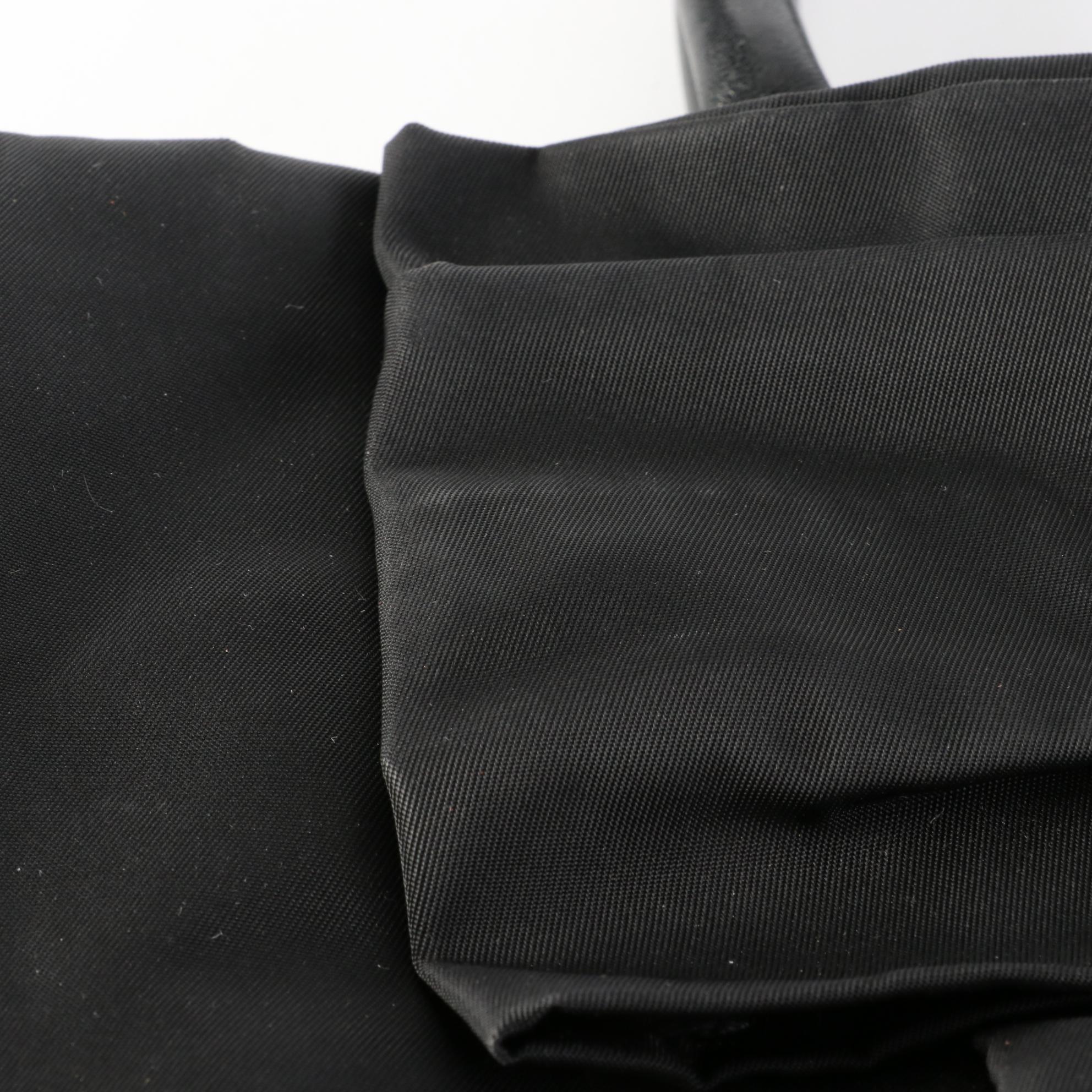 Prada Nylon Tessuto Bow Accent Tote