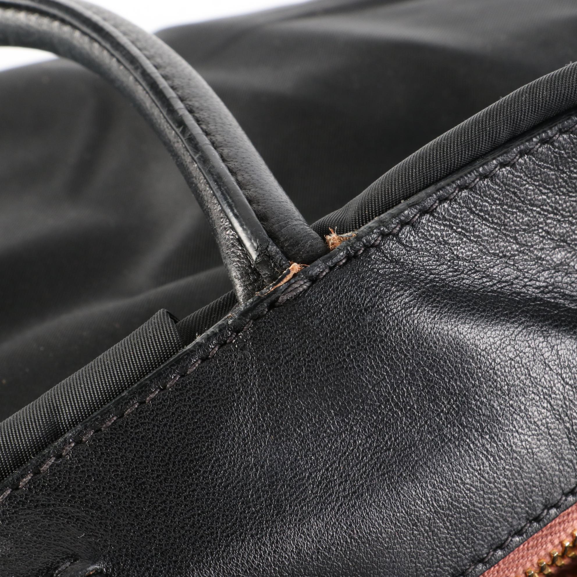 Prada Nylon Tessuto Bow Accent Tote