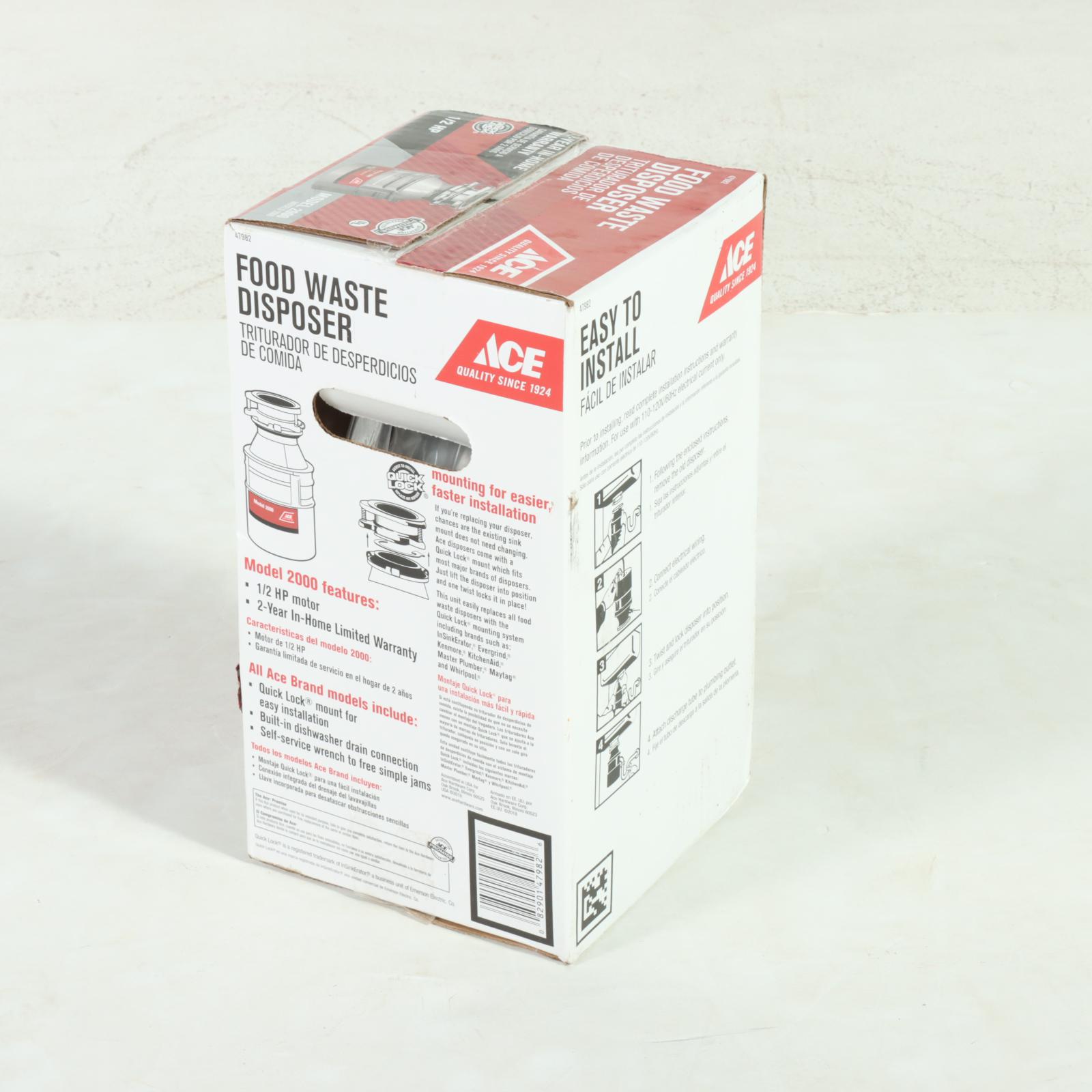 Ace Hardware Model 2000 Food Waste Garbage Disposer