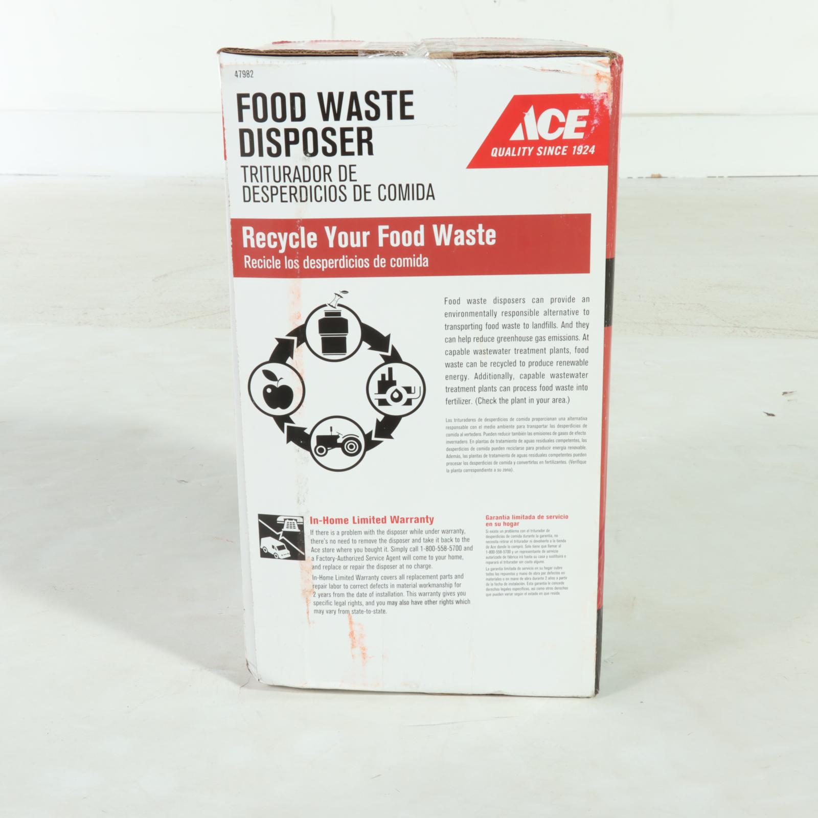 Ace Hardware Model 2000 Food Waste Garbage Disposer
