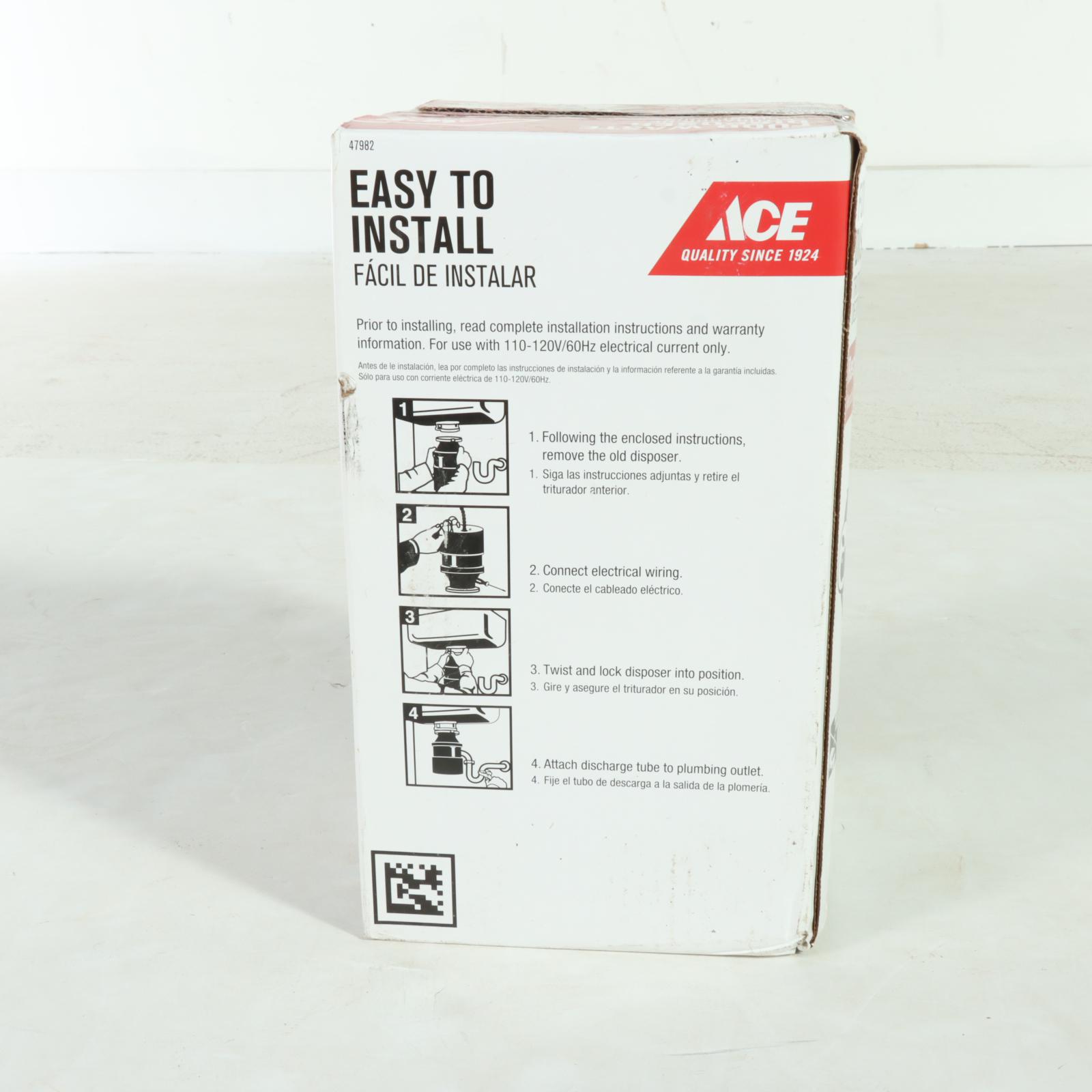 Ace Hardware Model 2000 Food Waste Garbage Disposer