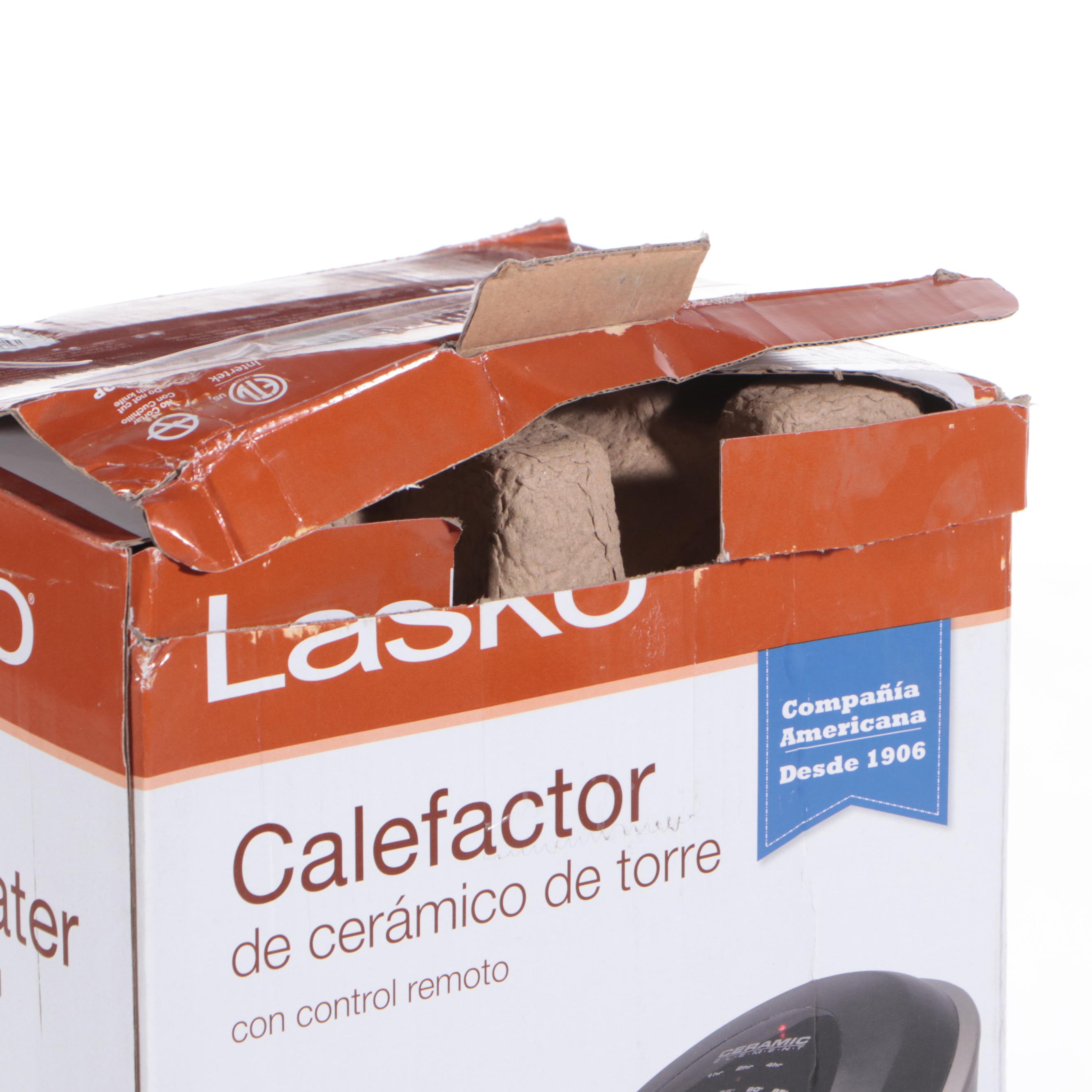 Lasko Portable Ceramic Tower Heater with Logic Center Remote Control