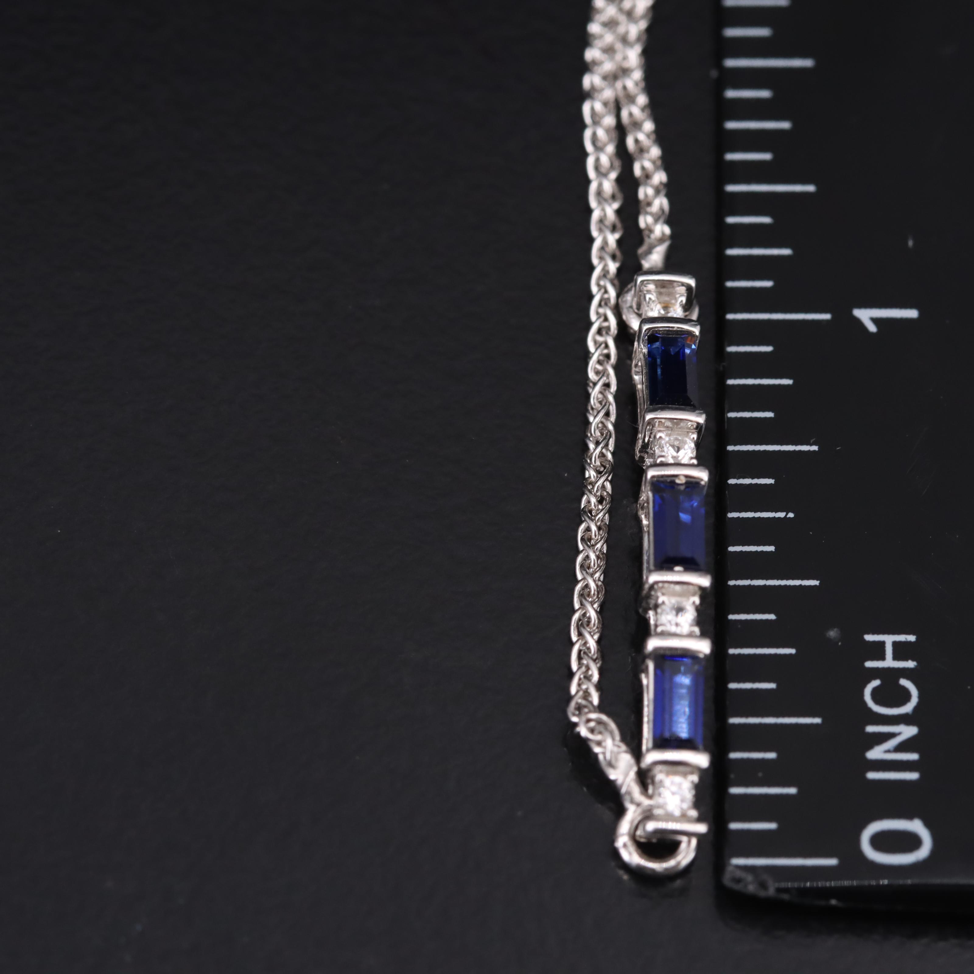 Sterling Sapphire Bolo Bracelet