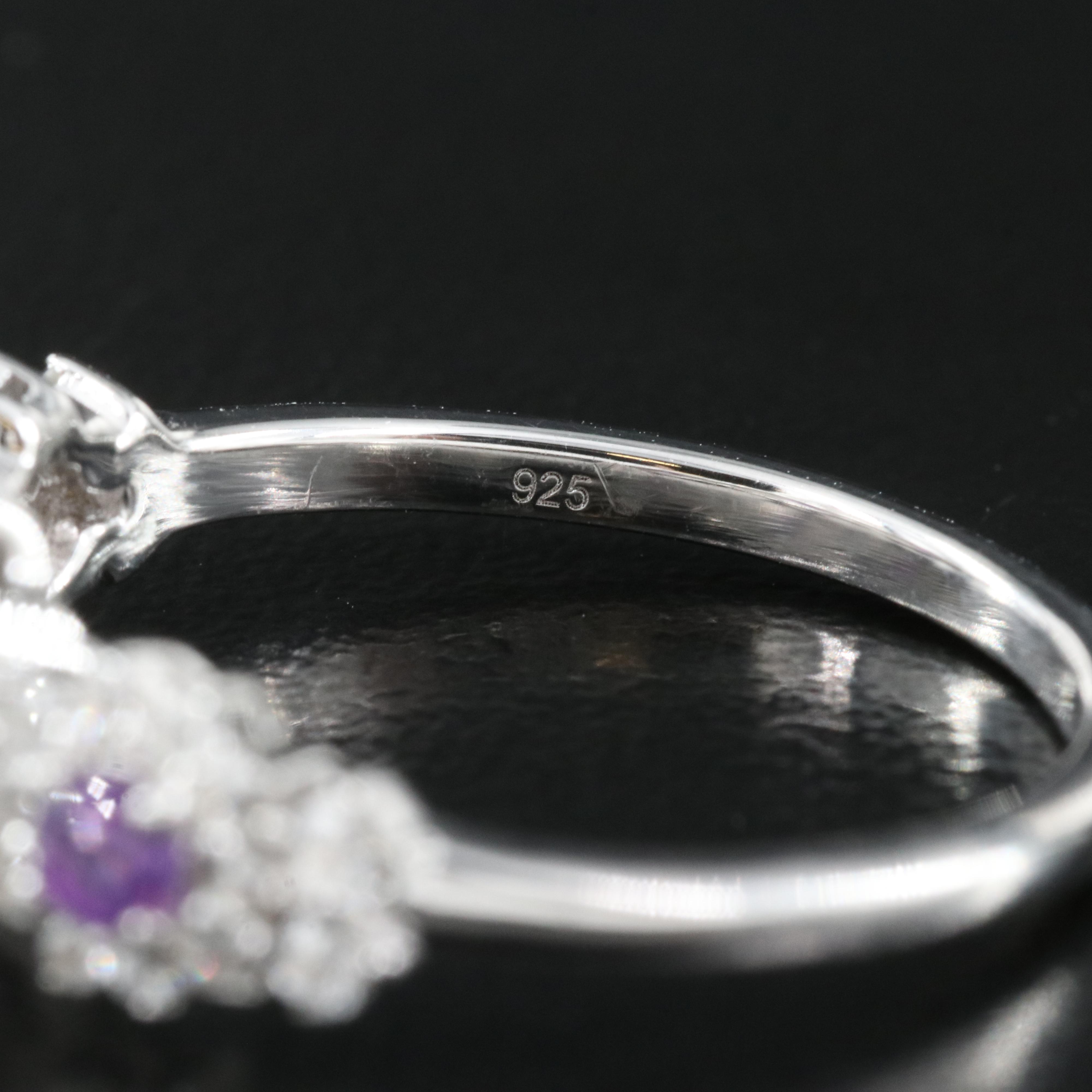 Sterling Amethyst and Sapphire Ring