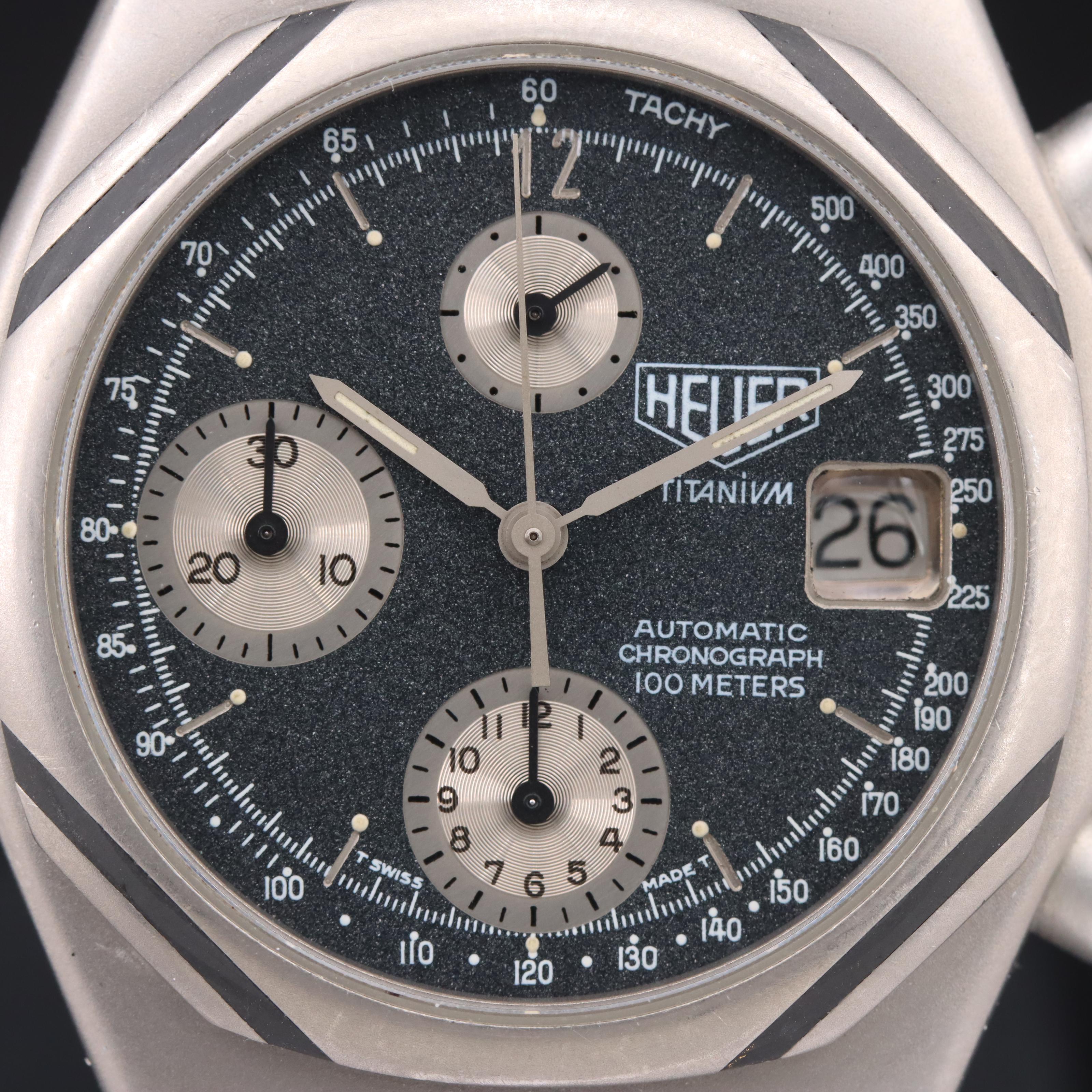 1980s Heuer Titanium Automatic Chronograph Watch