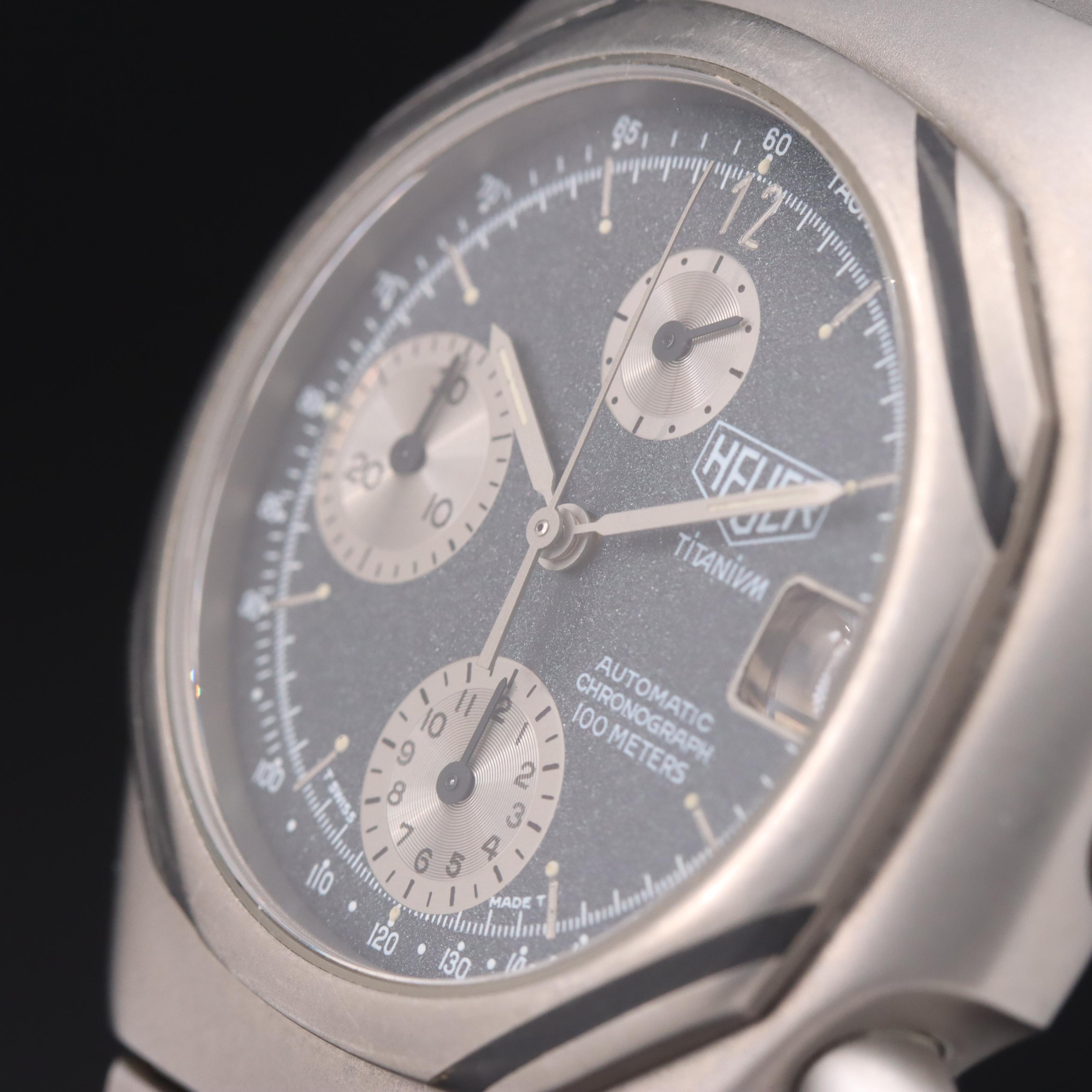1980s Heuer Titanium Automatic Chronograph Watch