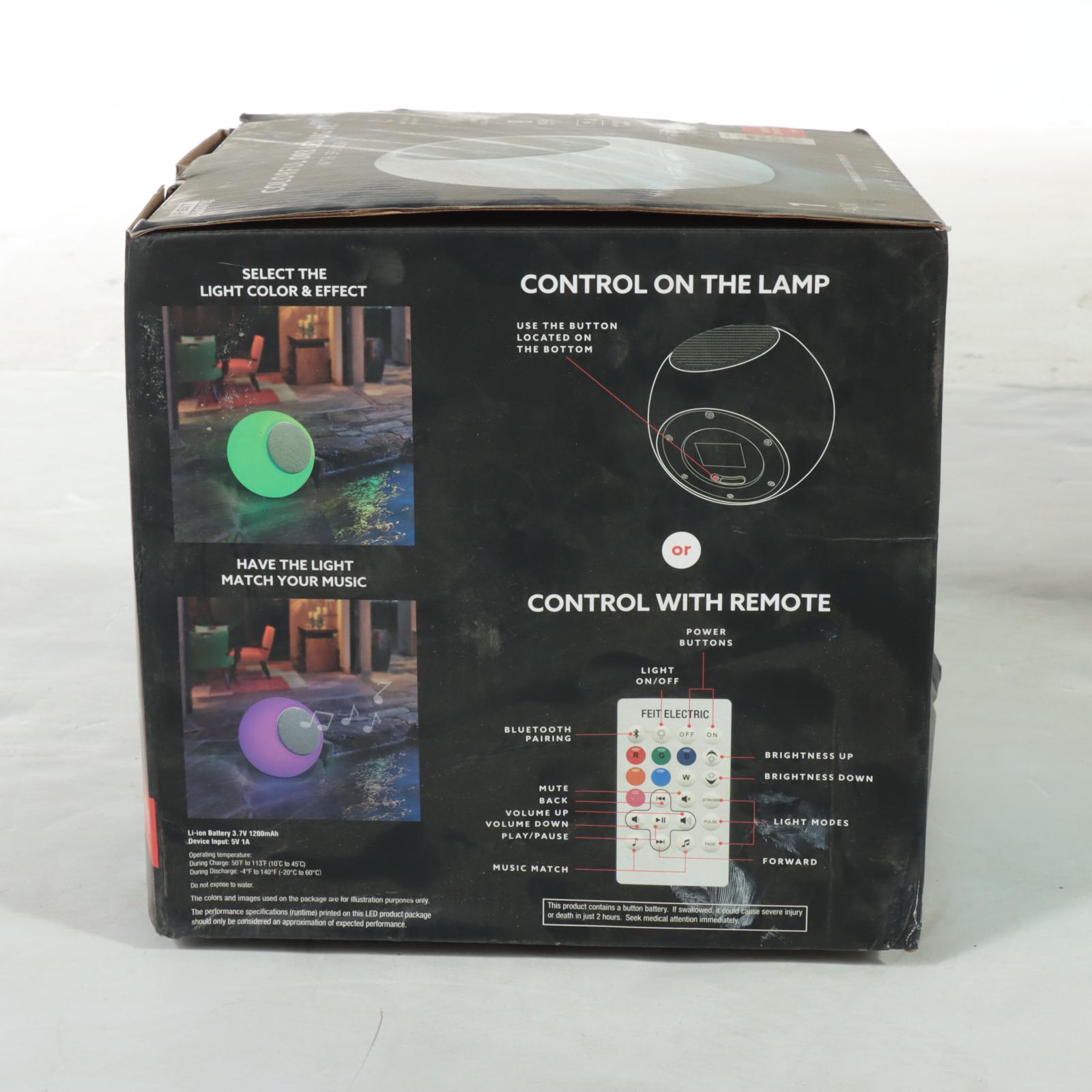 Feit Colorful Remote-Control Orb Light and Bluetooth Speaker