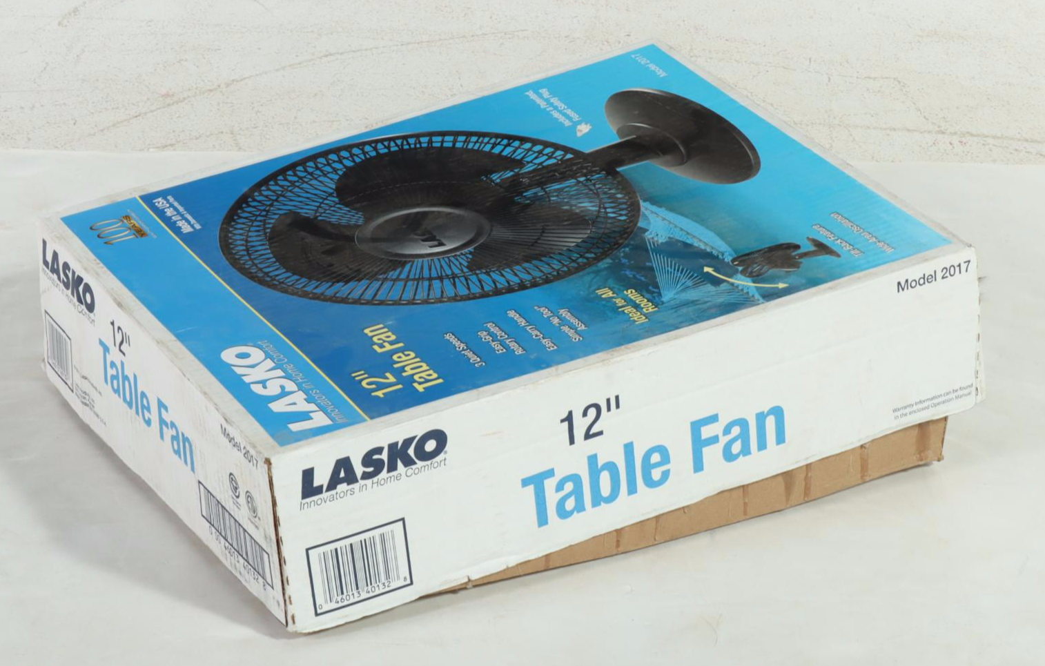 Lasko Model 2017 Three-Speed 12" Table Fan