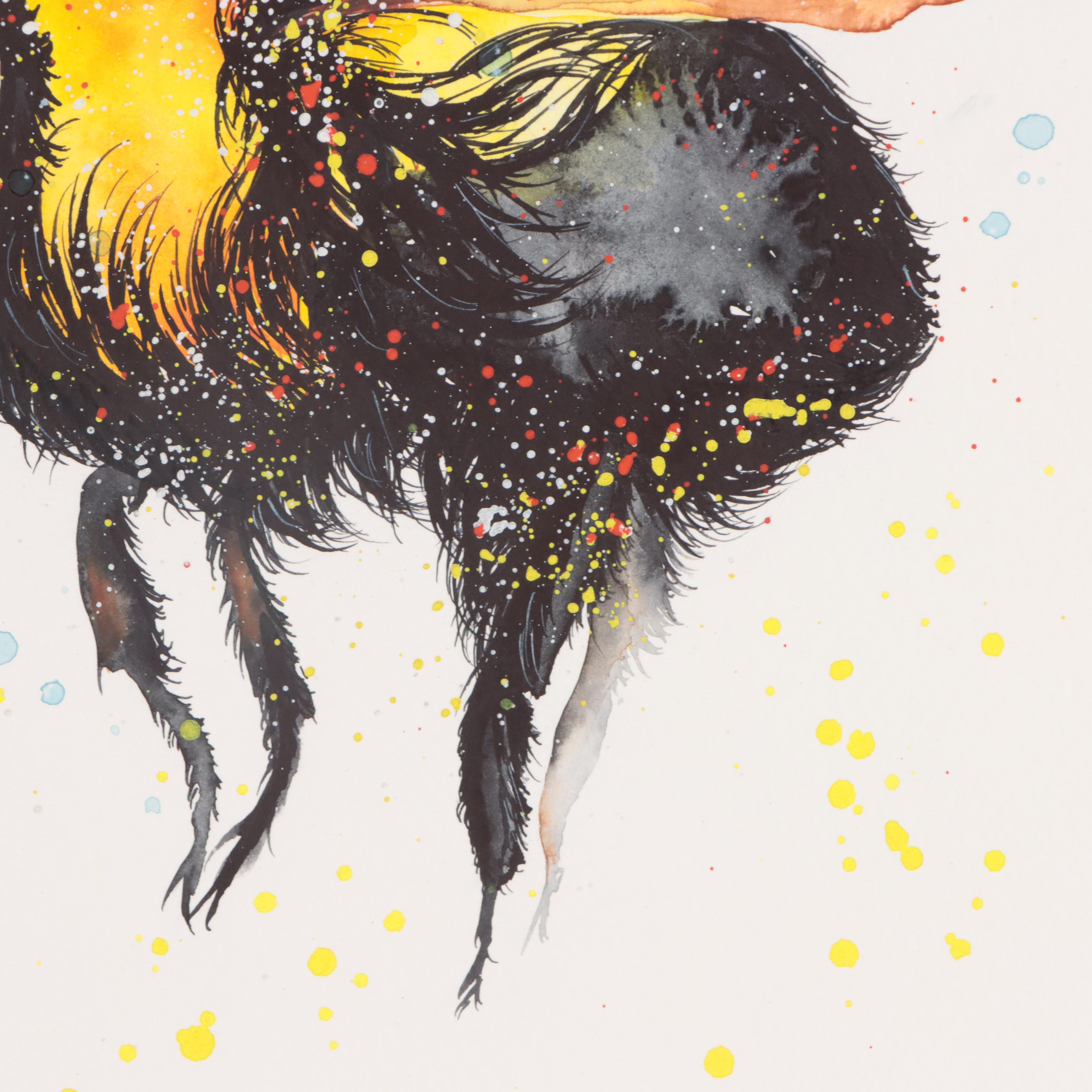 Alyona Glushchenko Watercolor Painting of Bee, 2022