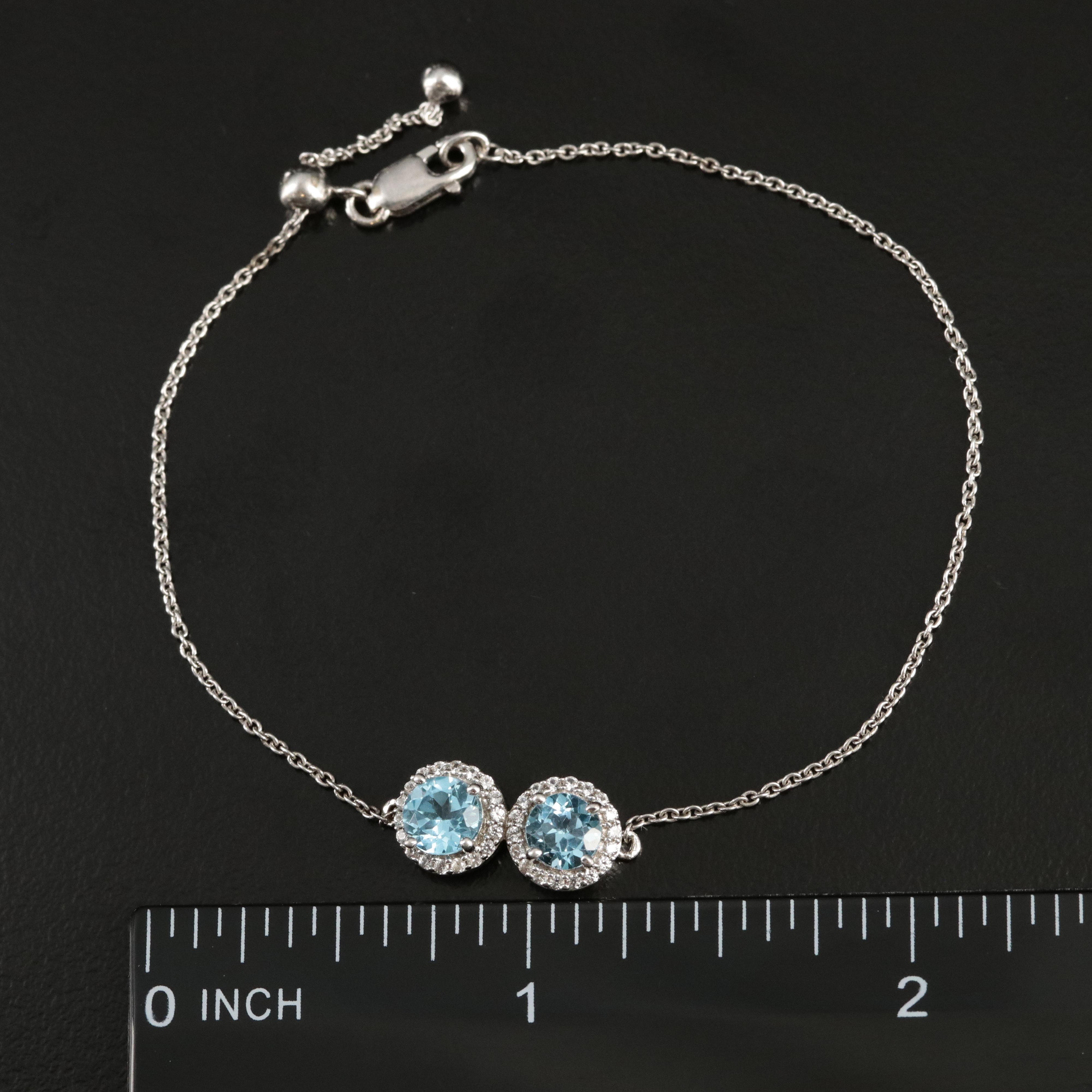 Sterling Topaz and Sapphire Bracelet