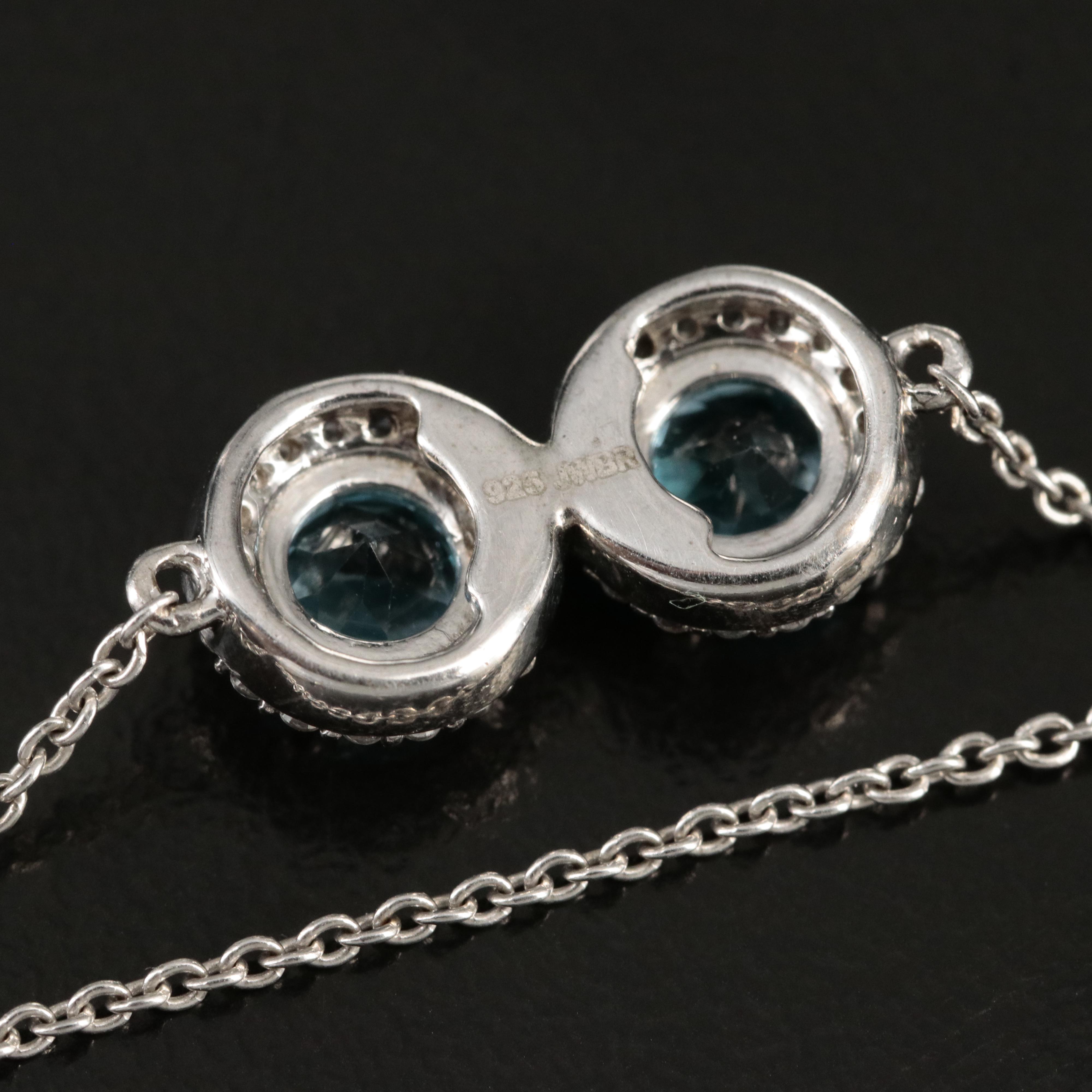 Sterling Topaz and Sapphire Bracelet