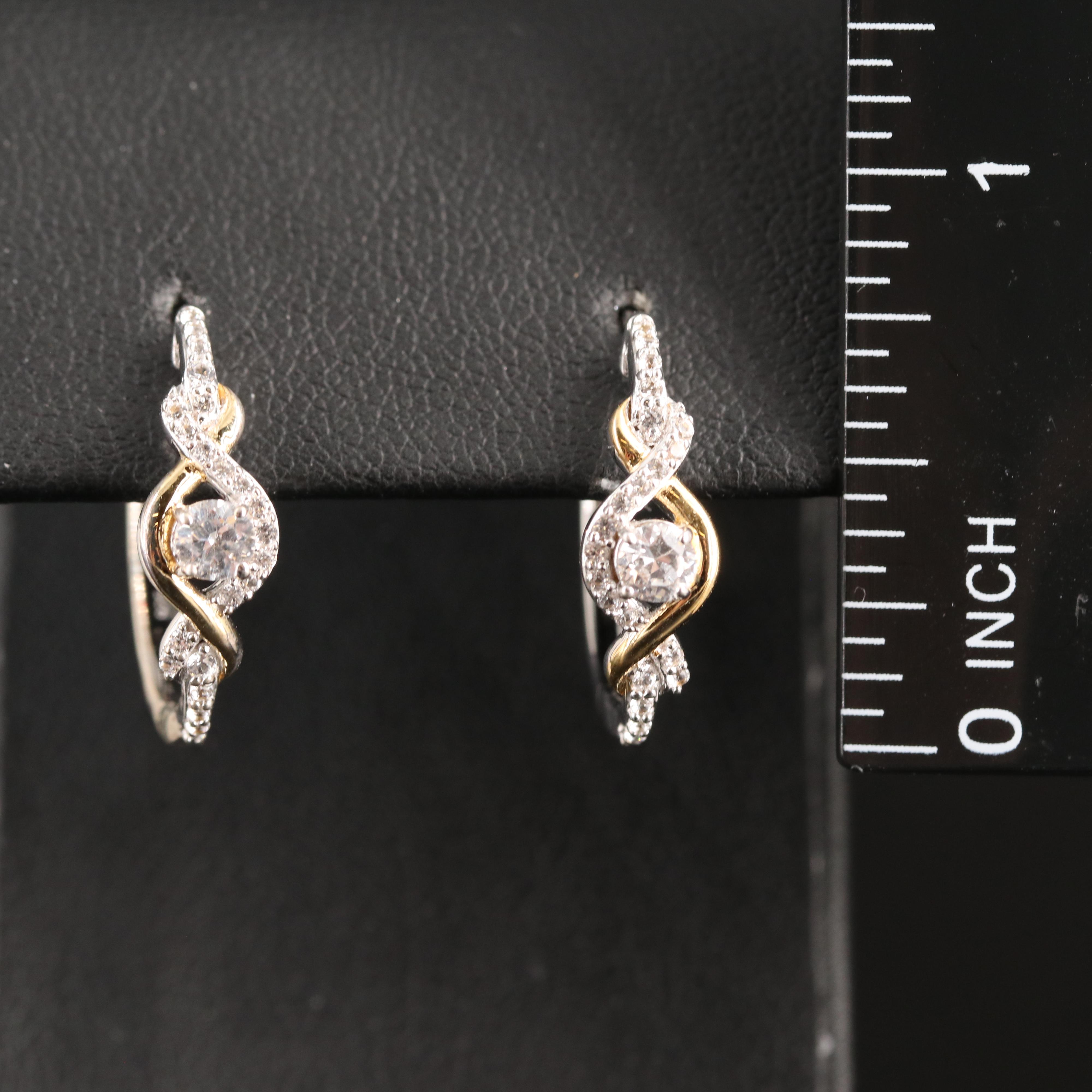 Sterling Sapphire Hoop Earrings