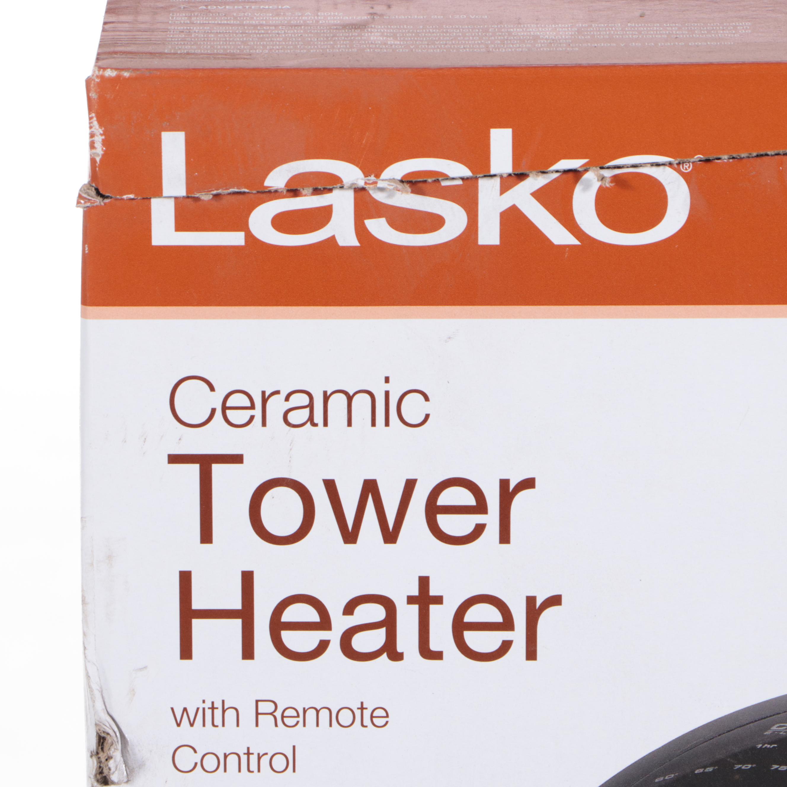 Lasko Portable Ceramic Tower Heater with Logic Center Remote Control