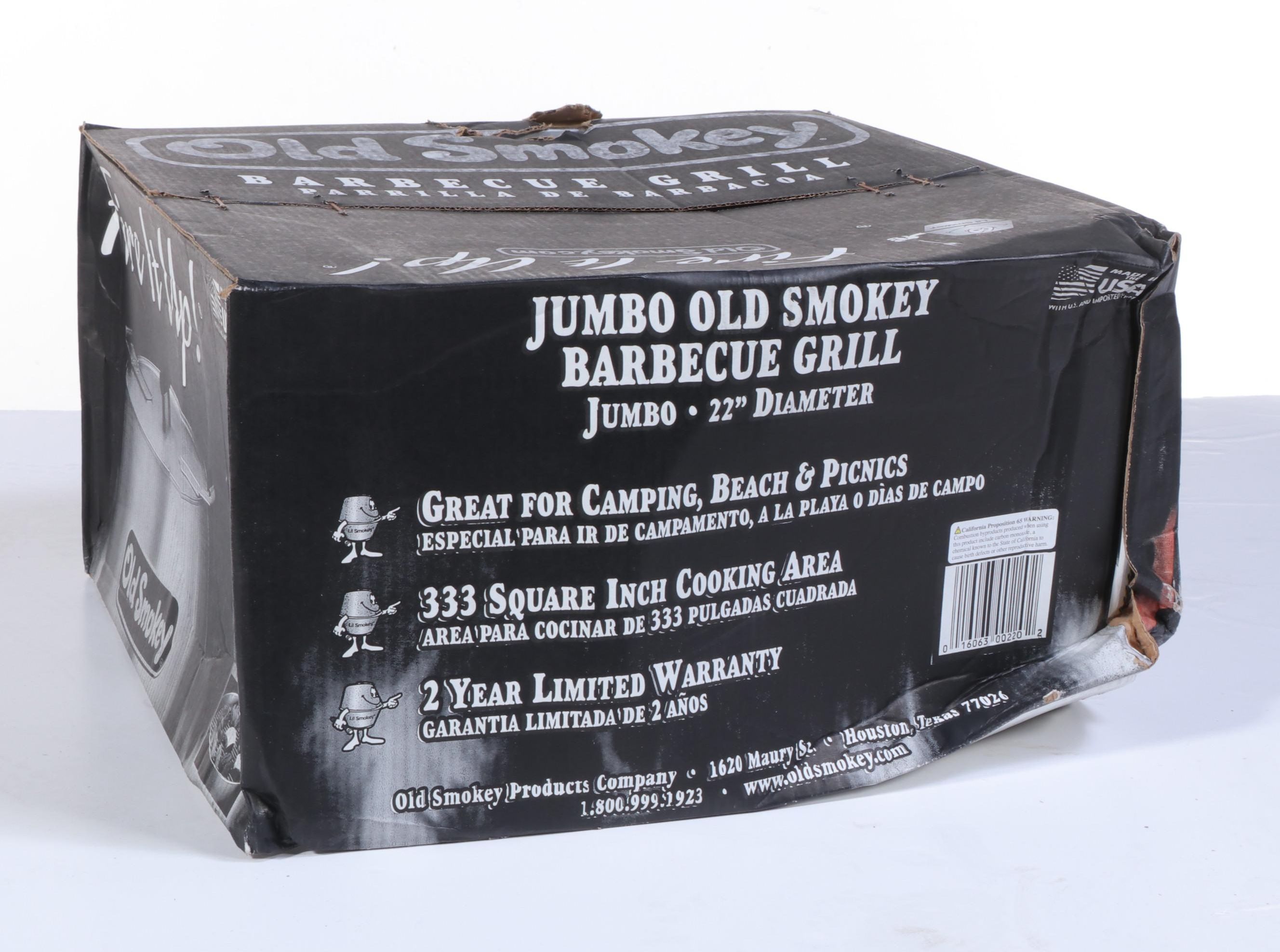 Old Smokey Jumbo Barbecue Grill