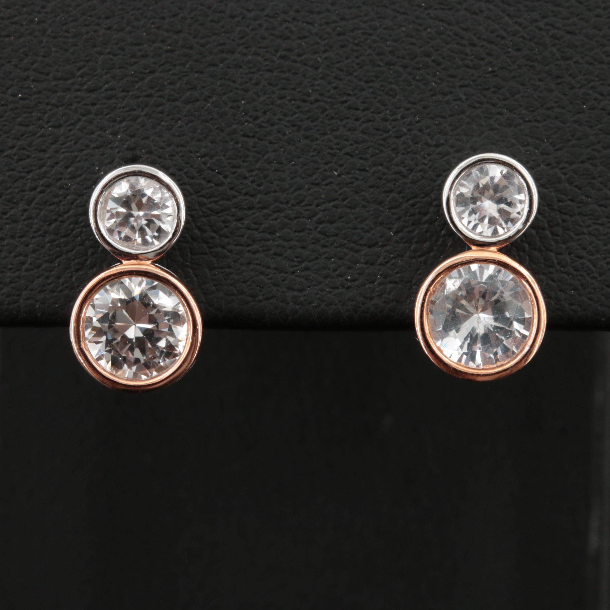 Sterling Sapphire Stud Earrings