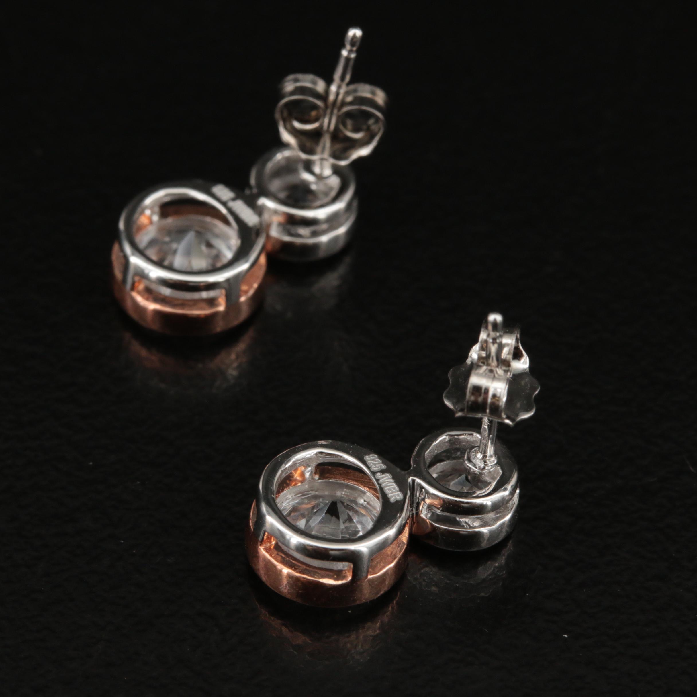 Sterling Sapphire Stud Earrings