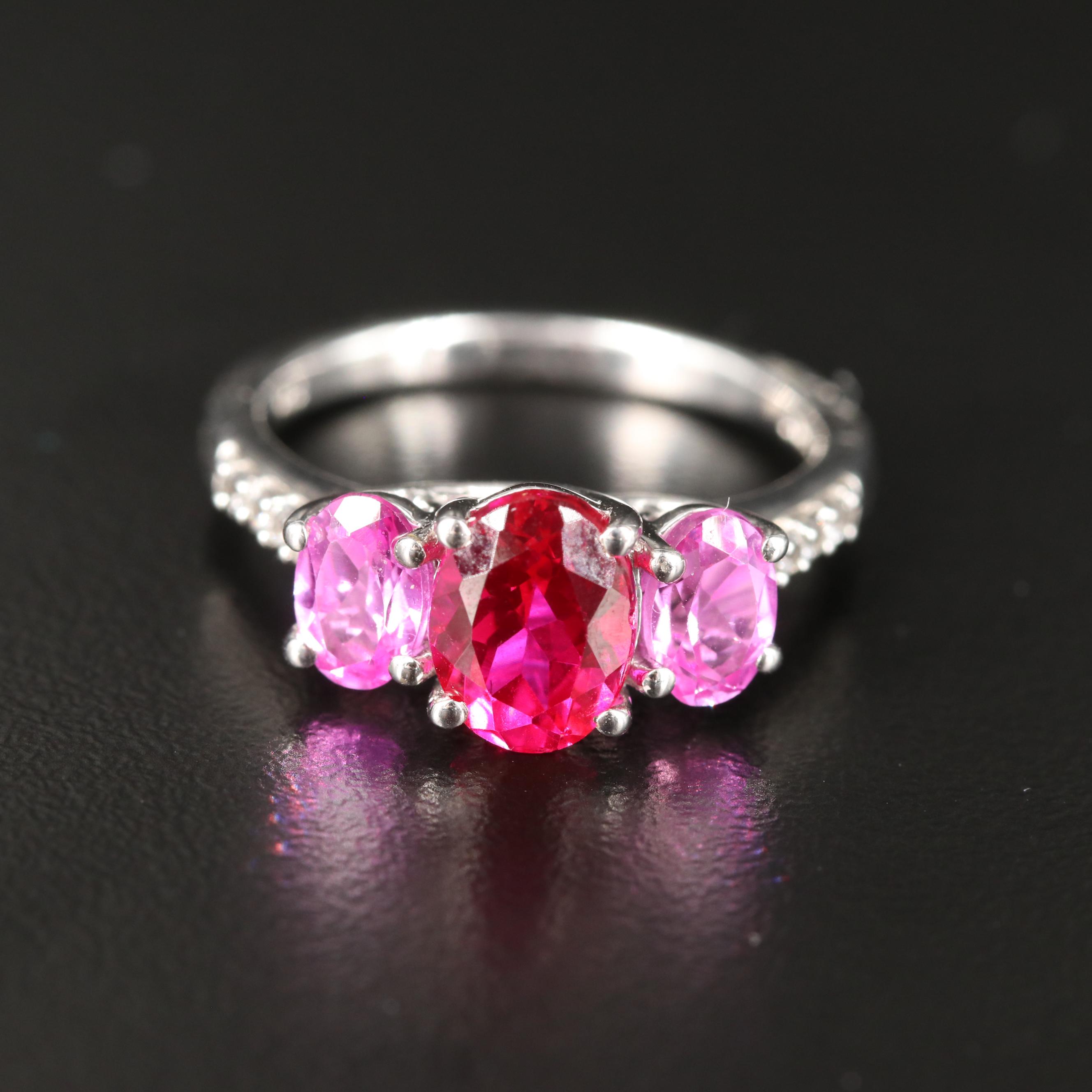 Sterling Ruby and Sapphire Ring