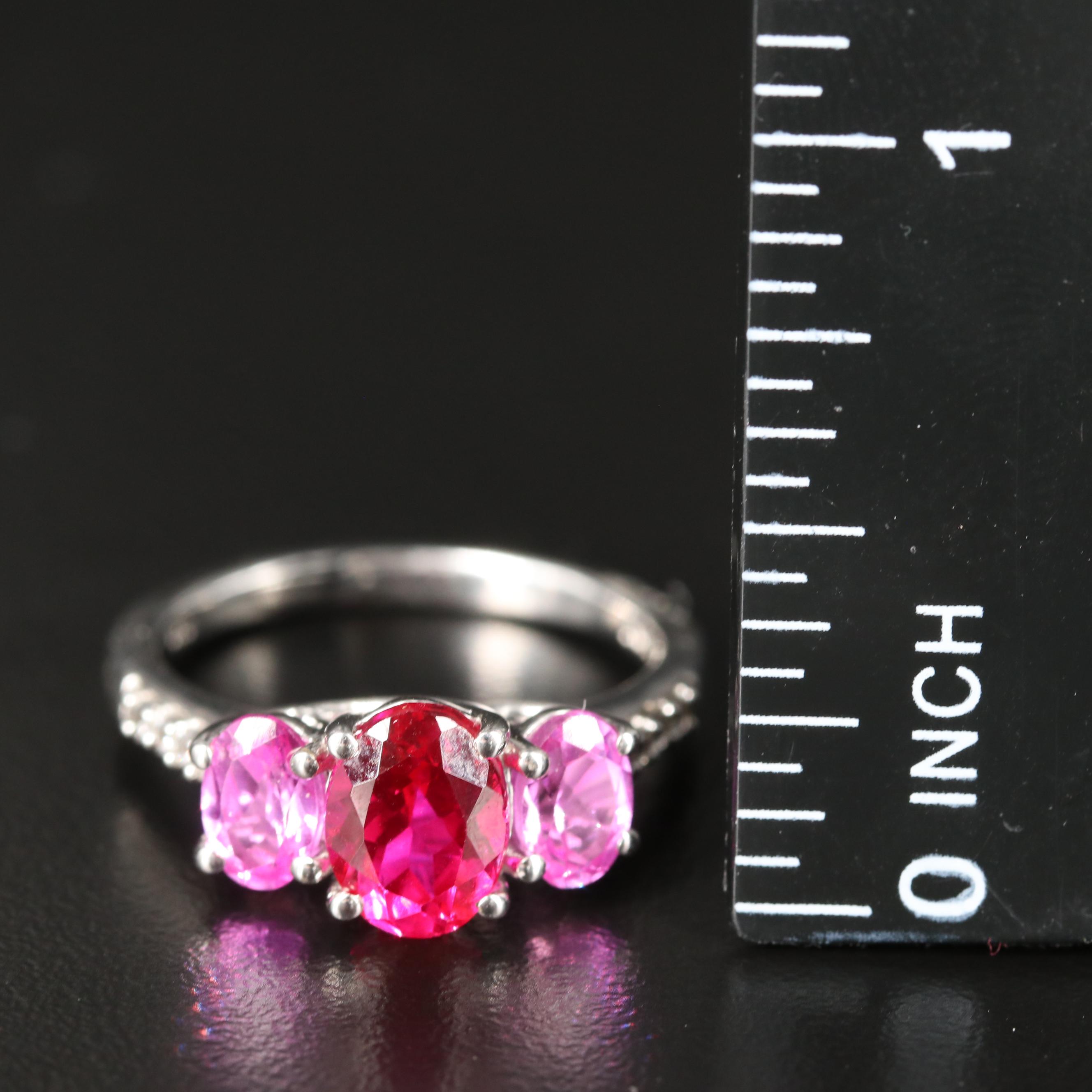 Sterling Ruby and Sapphire Ring