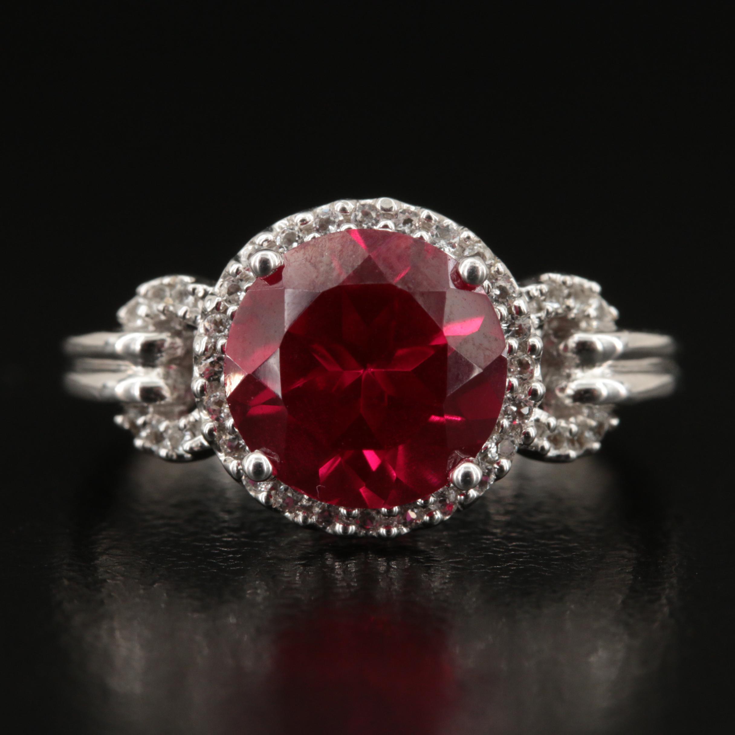 Sterling Ruby and Sapphire Ring