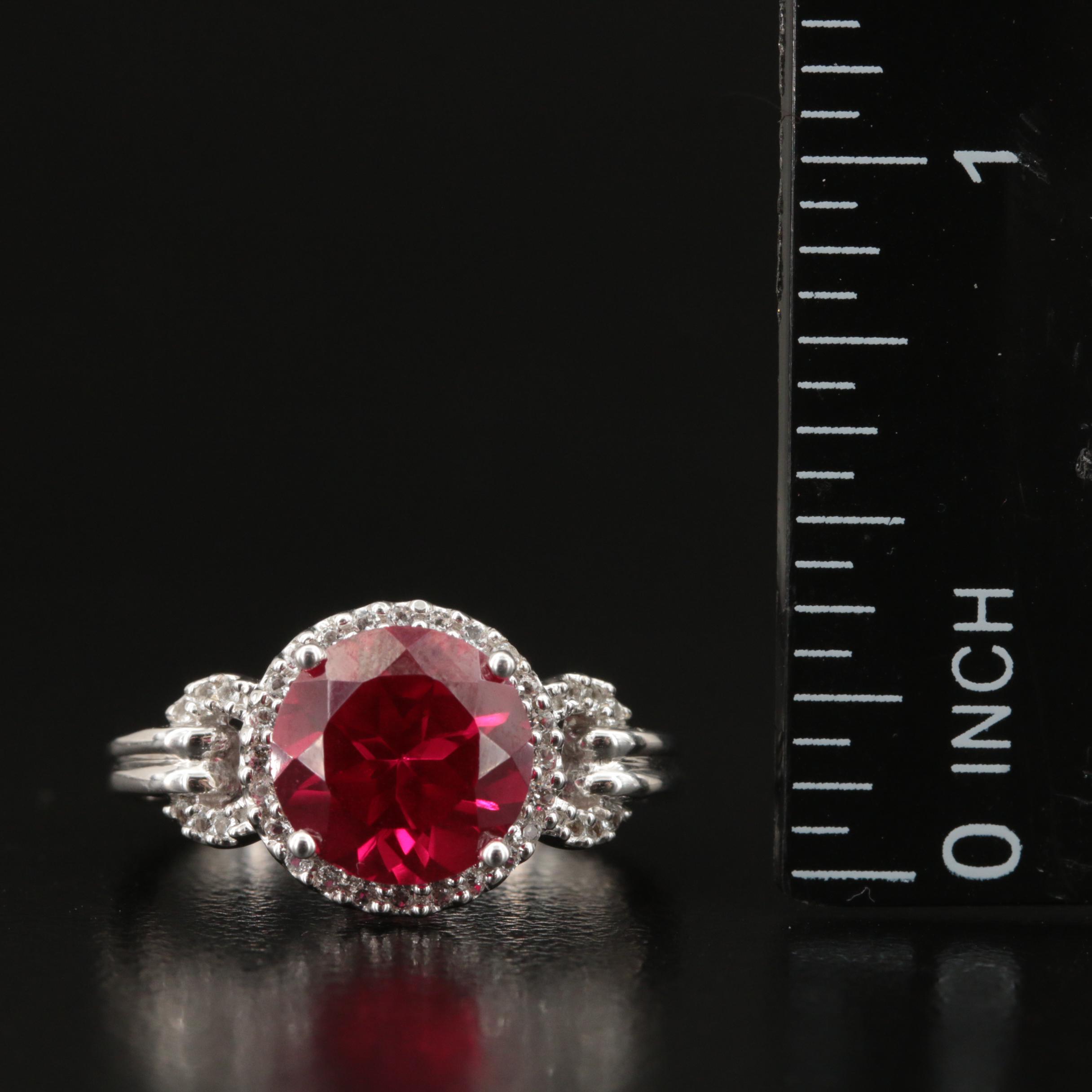 Sterling Ruby and Sapphire Ring