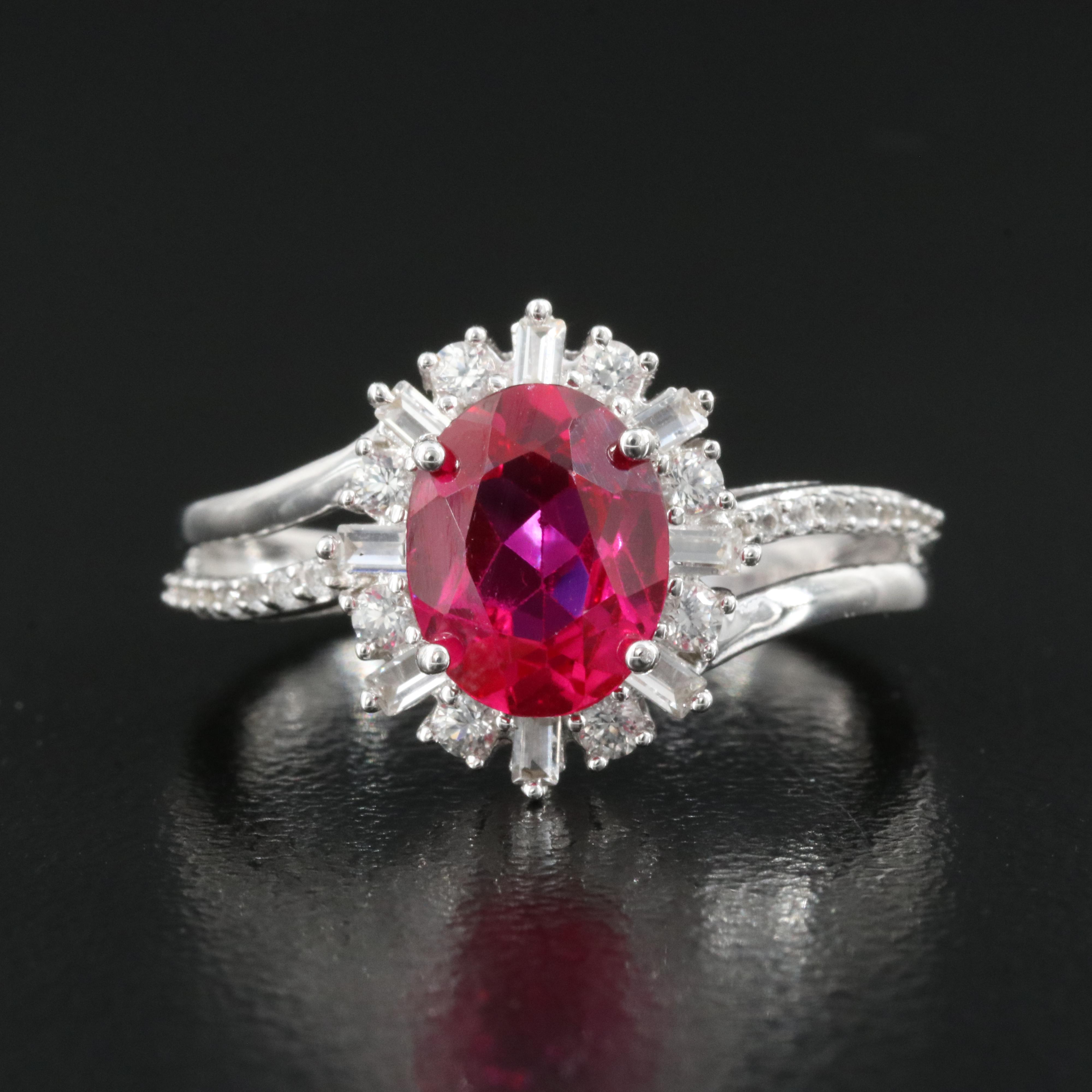 Sterling Ruby and Sapphire Ring