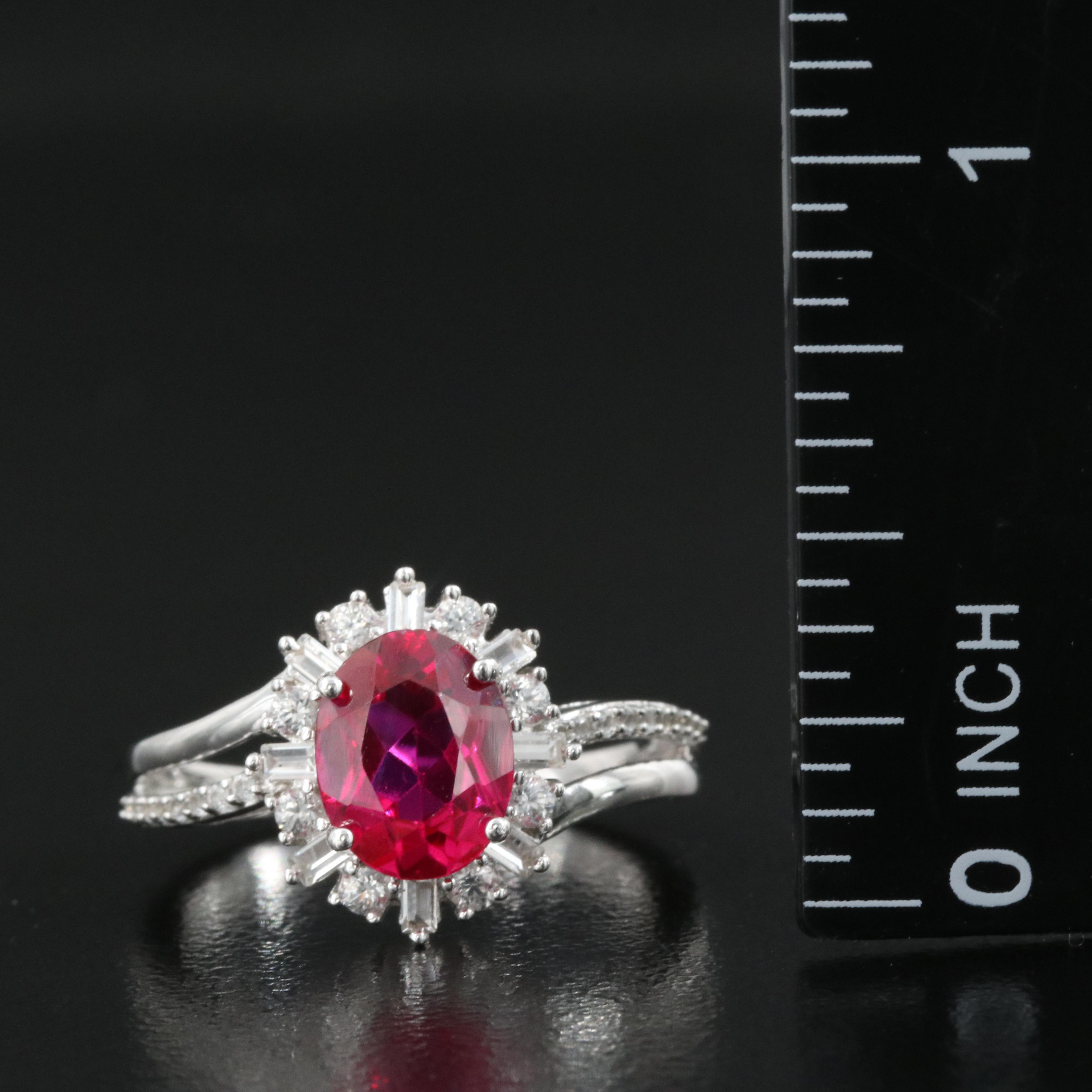 Sterling Ruby and Sapphire Ring