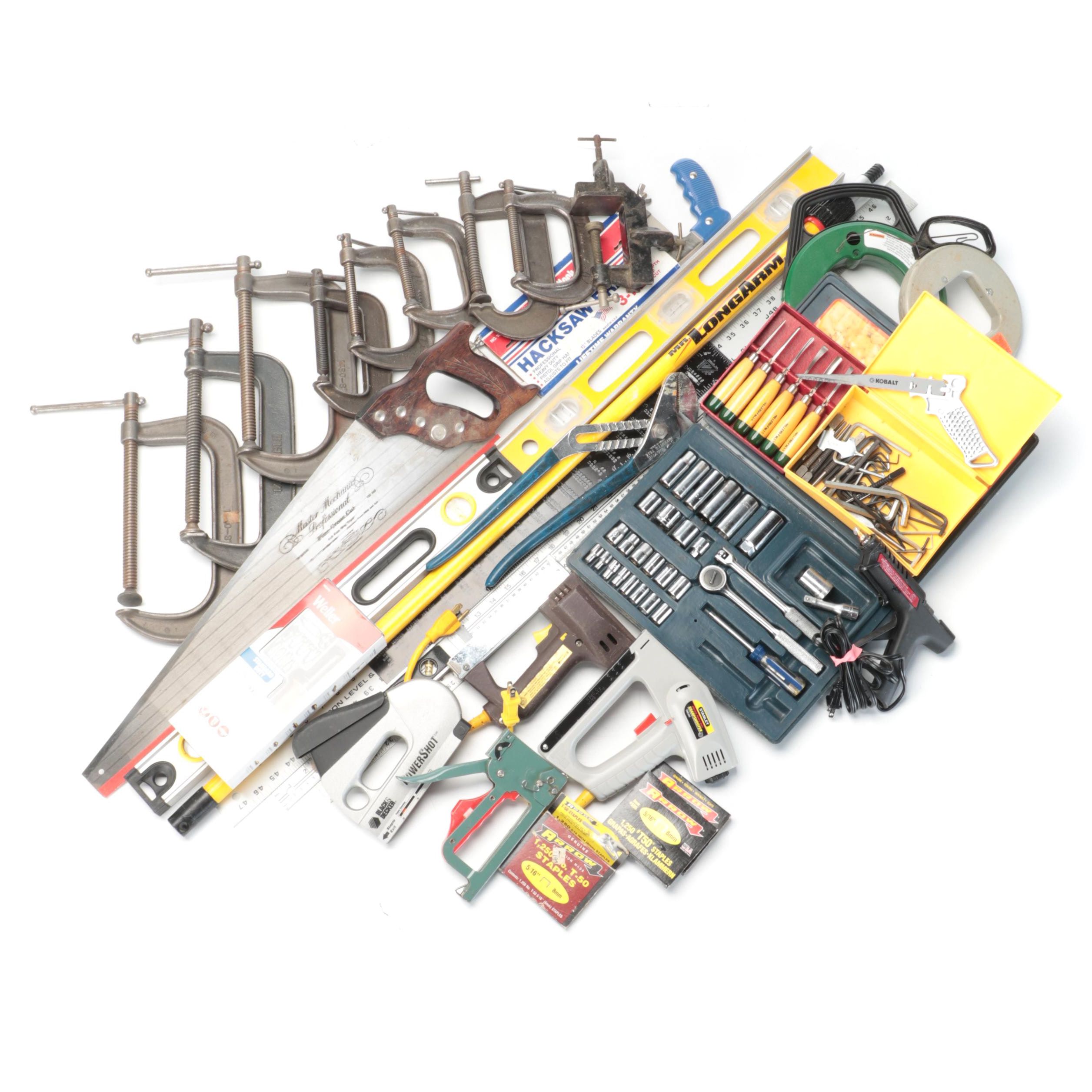 Metric Socket Set with Other Hand Tools and Equipment