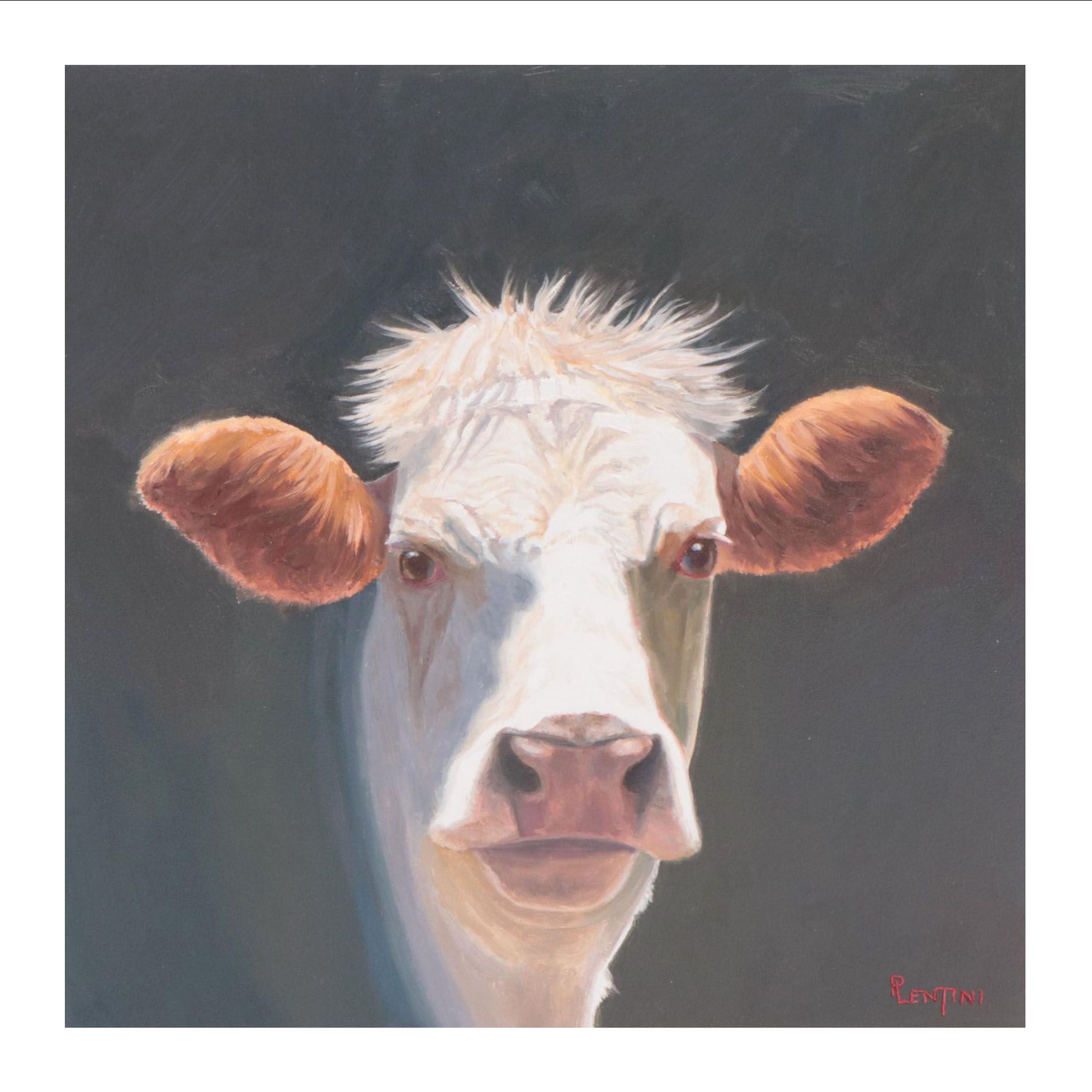 Peter Lentini Oil Painting "Appraisingly," 21st Century