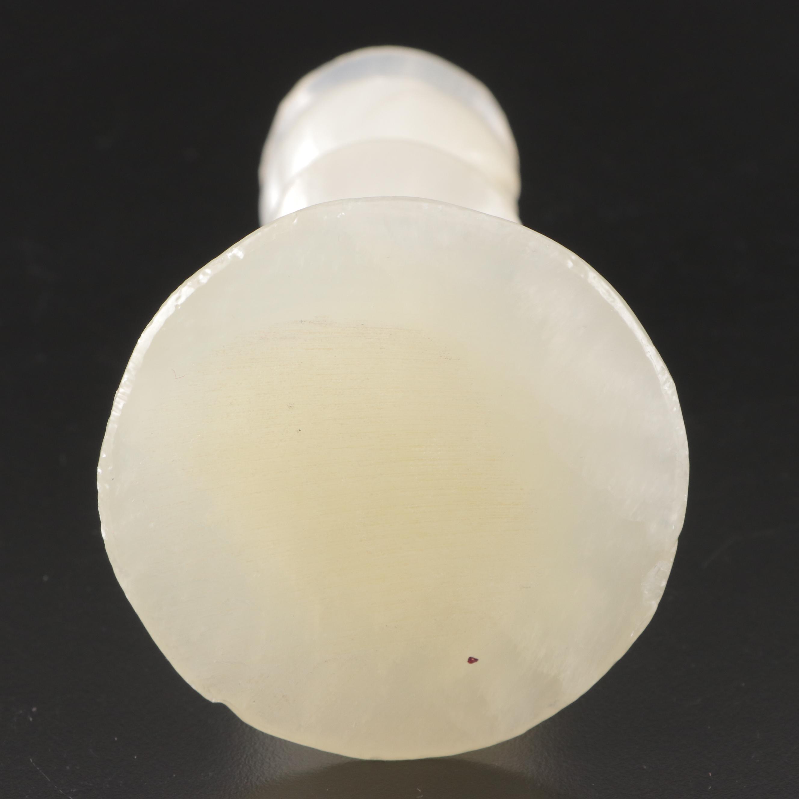 Pair of Carved Mexican Onyx Candle Holders