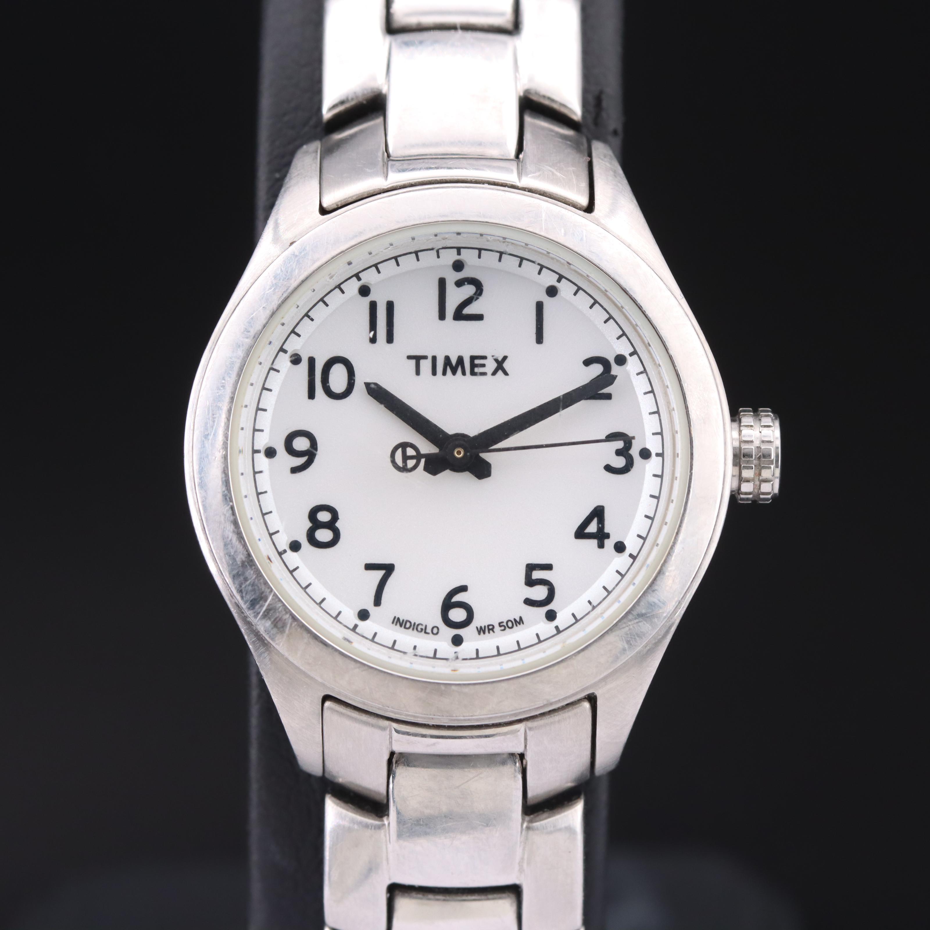 Timex Indiglo Stainless Steel Quartz Watch
