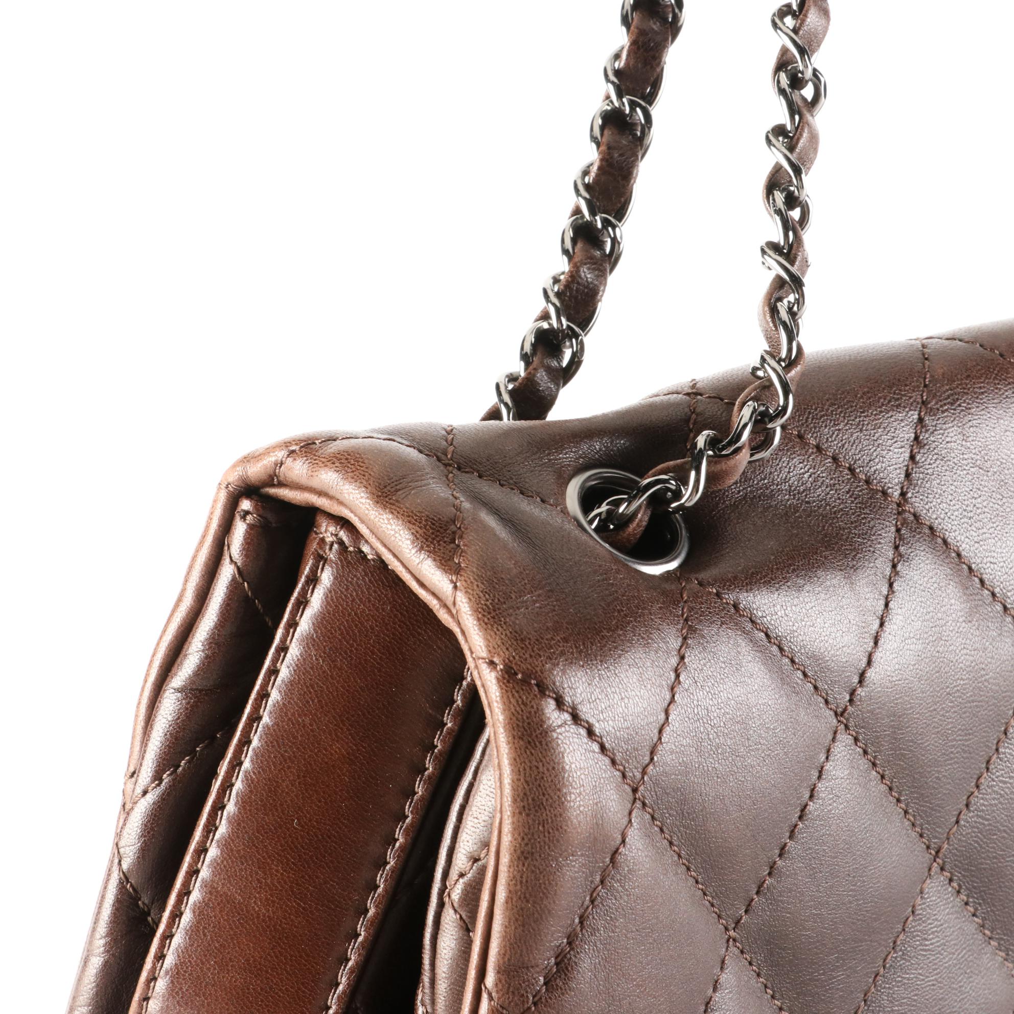 Chanel 3 Accordion Jumbo XL Flap Bag in Quilted Lambskin Leather