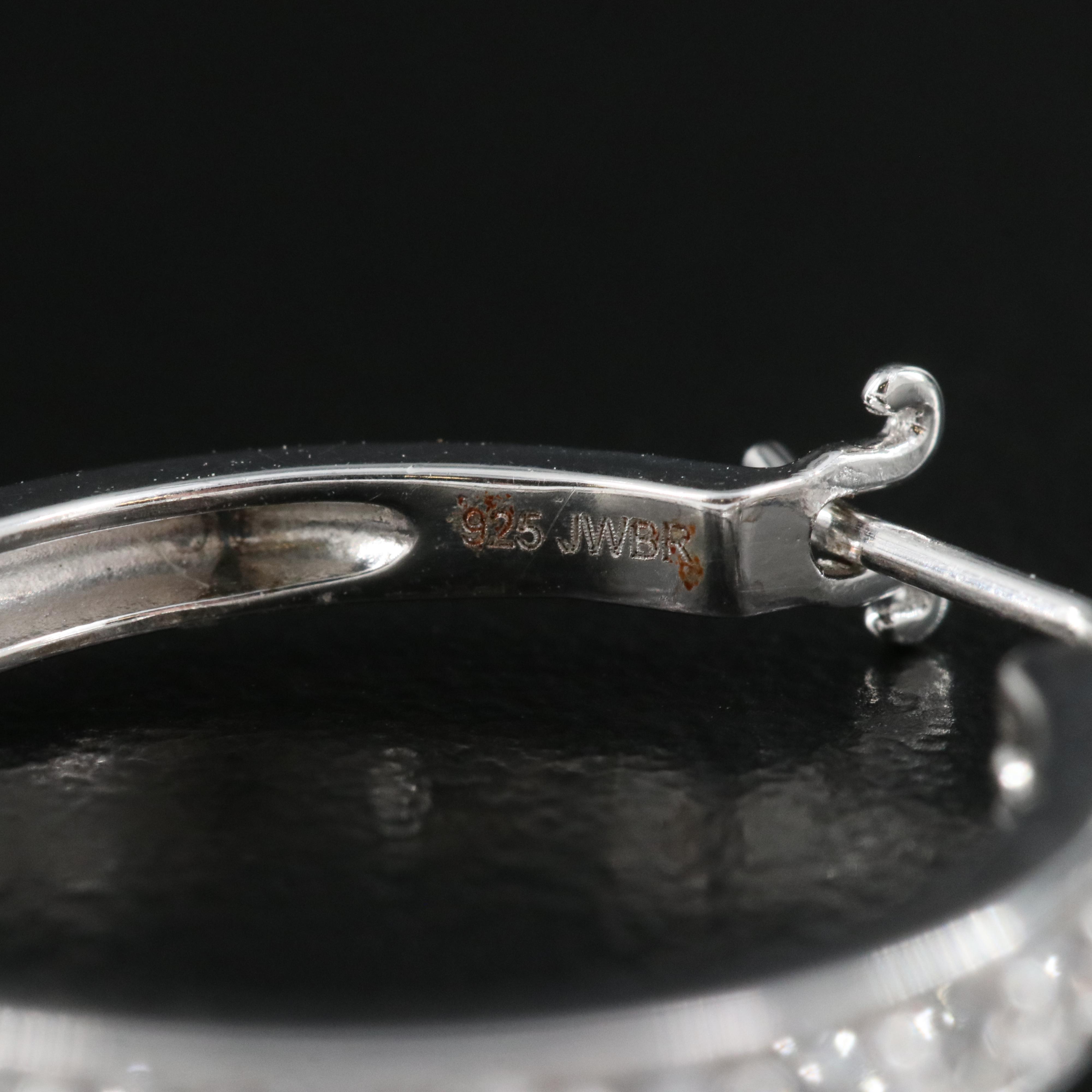 Sterling Sapphire Hoop Earrings