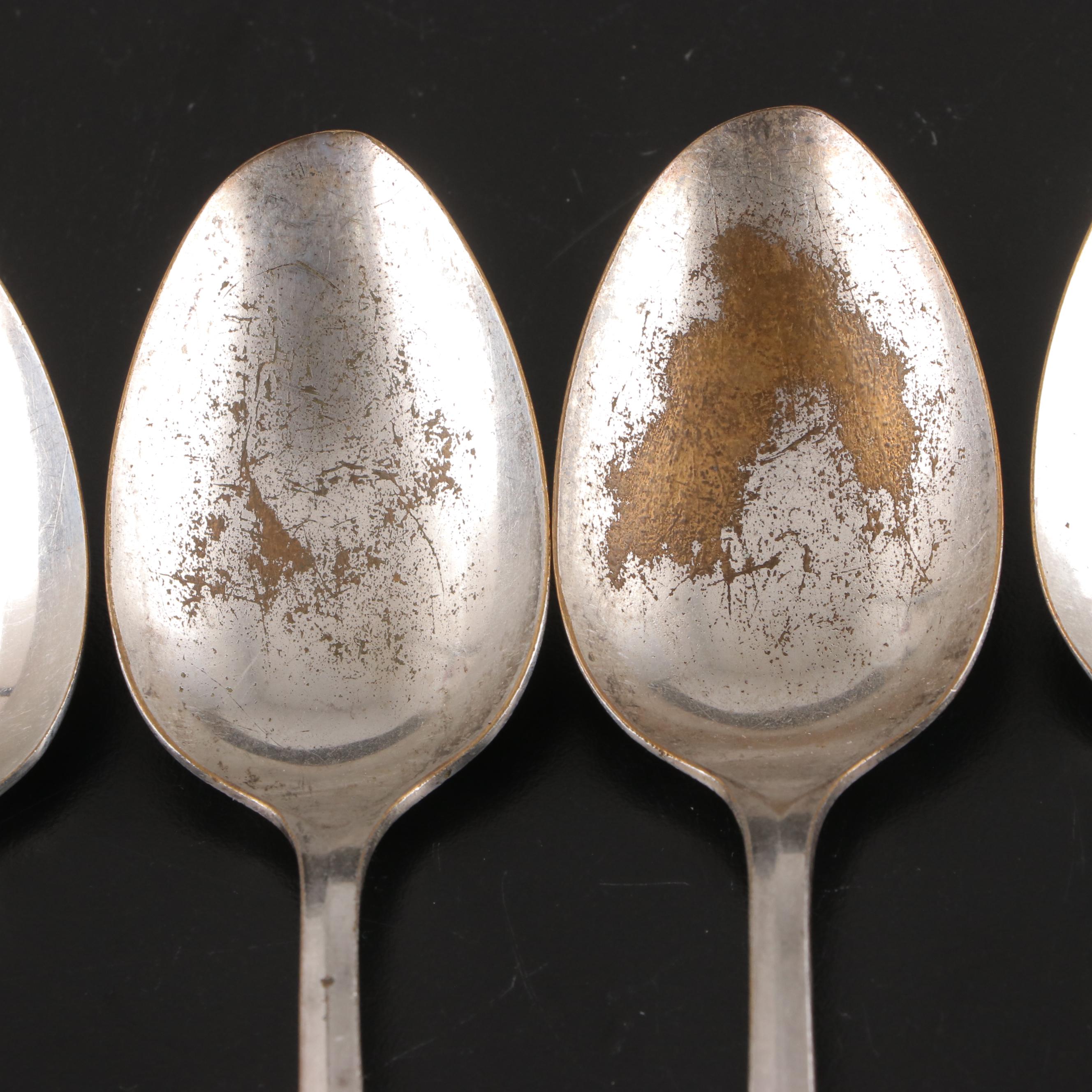 Oneida Silver Plate Flatware Service with Rose Ornamented Handles